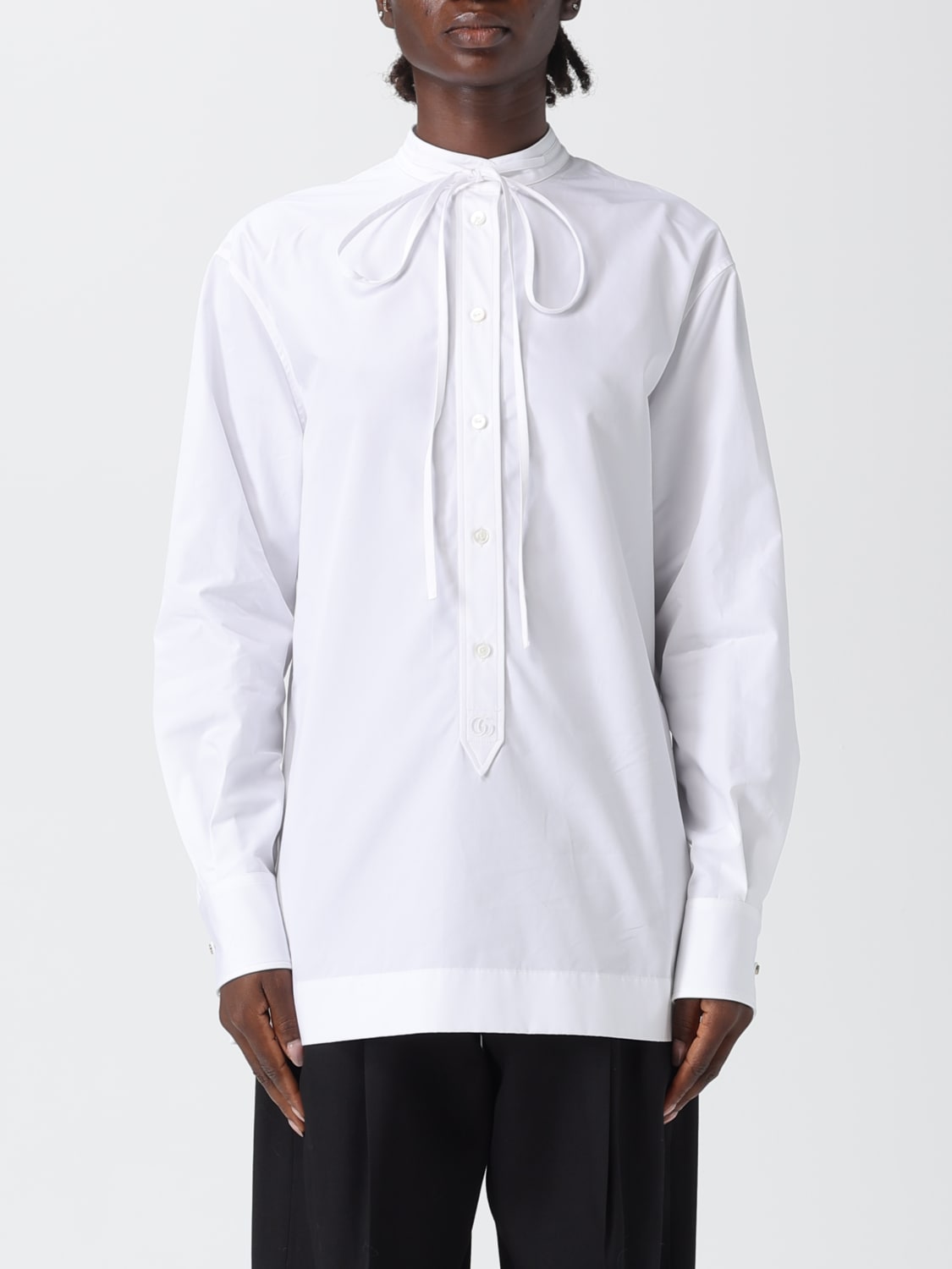 GUCCI HEMDBLUSE: Hemdbluse damen Gucci, Weiß - Img 1