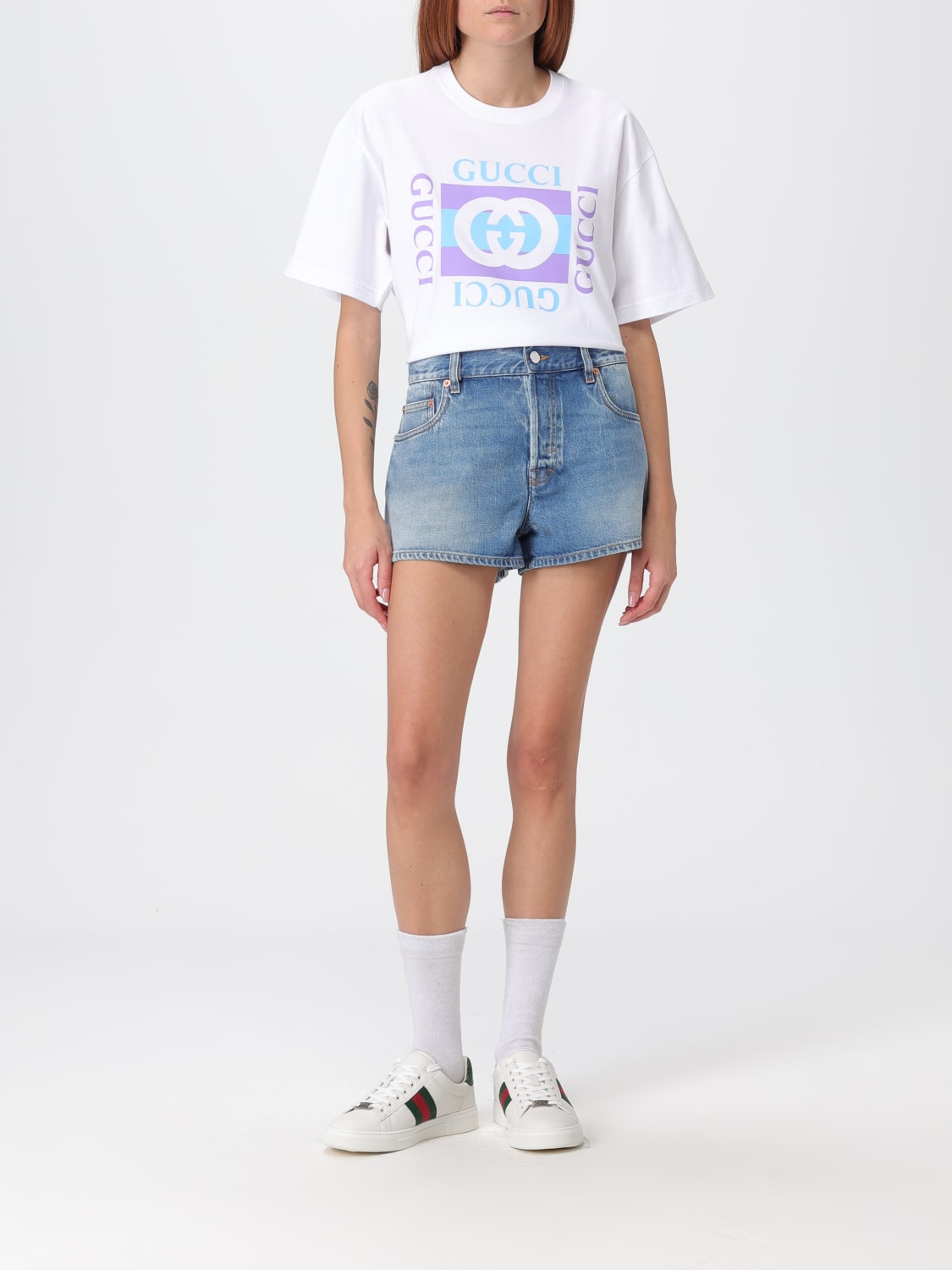 GUCCI T-SHIRT: T-shirt woman Gucci, White - Img 2