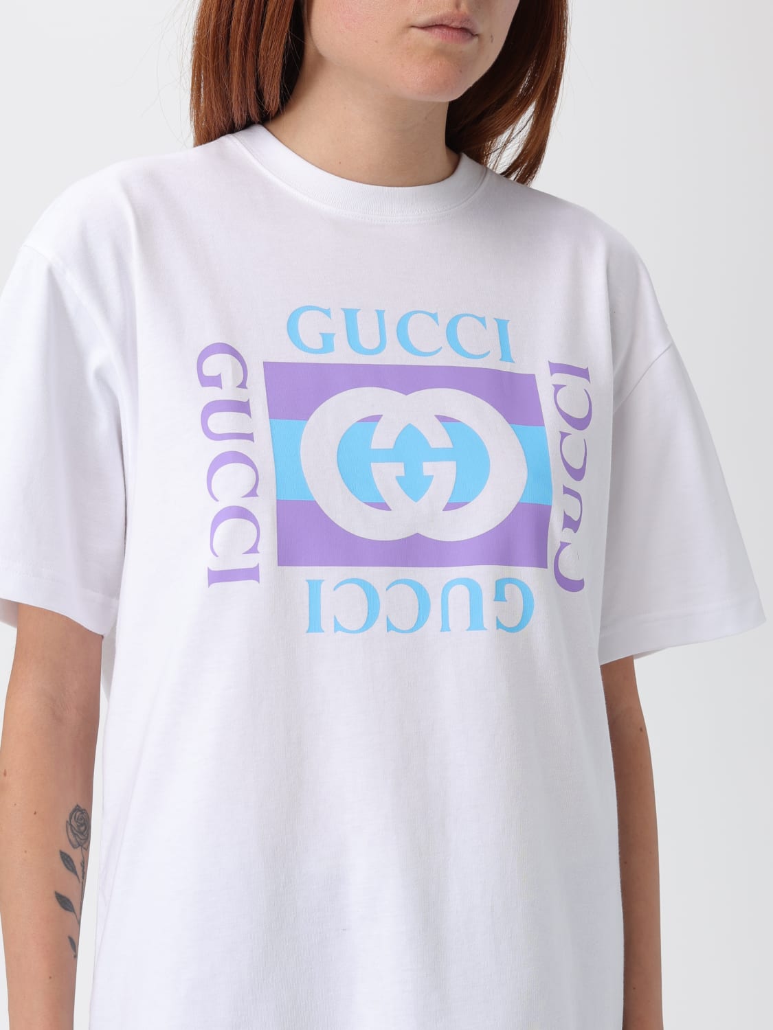 GUCCI T-SHIRT: T-shirt woman Gucci, White - Img 5