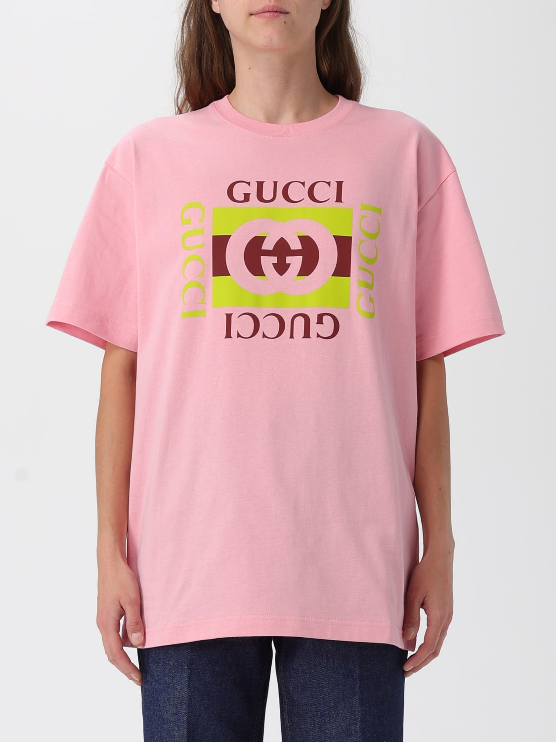 GUCCI CAMISETA: Camiseta mujer Gucci, Rosa - Img 1
