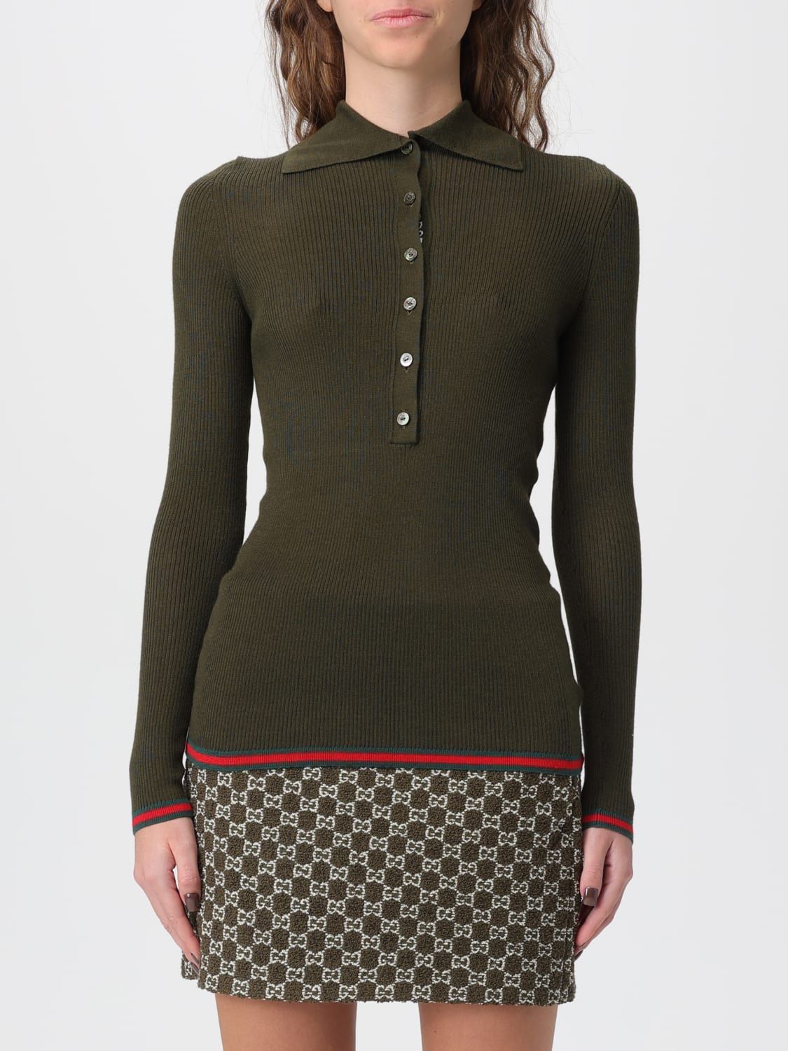 GUCCI SWEATER: Sweater woman Gucci, Forest Green - Img 1