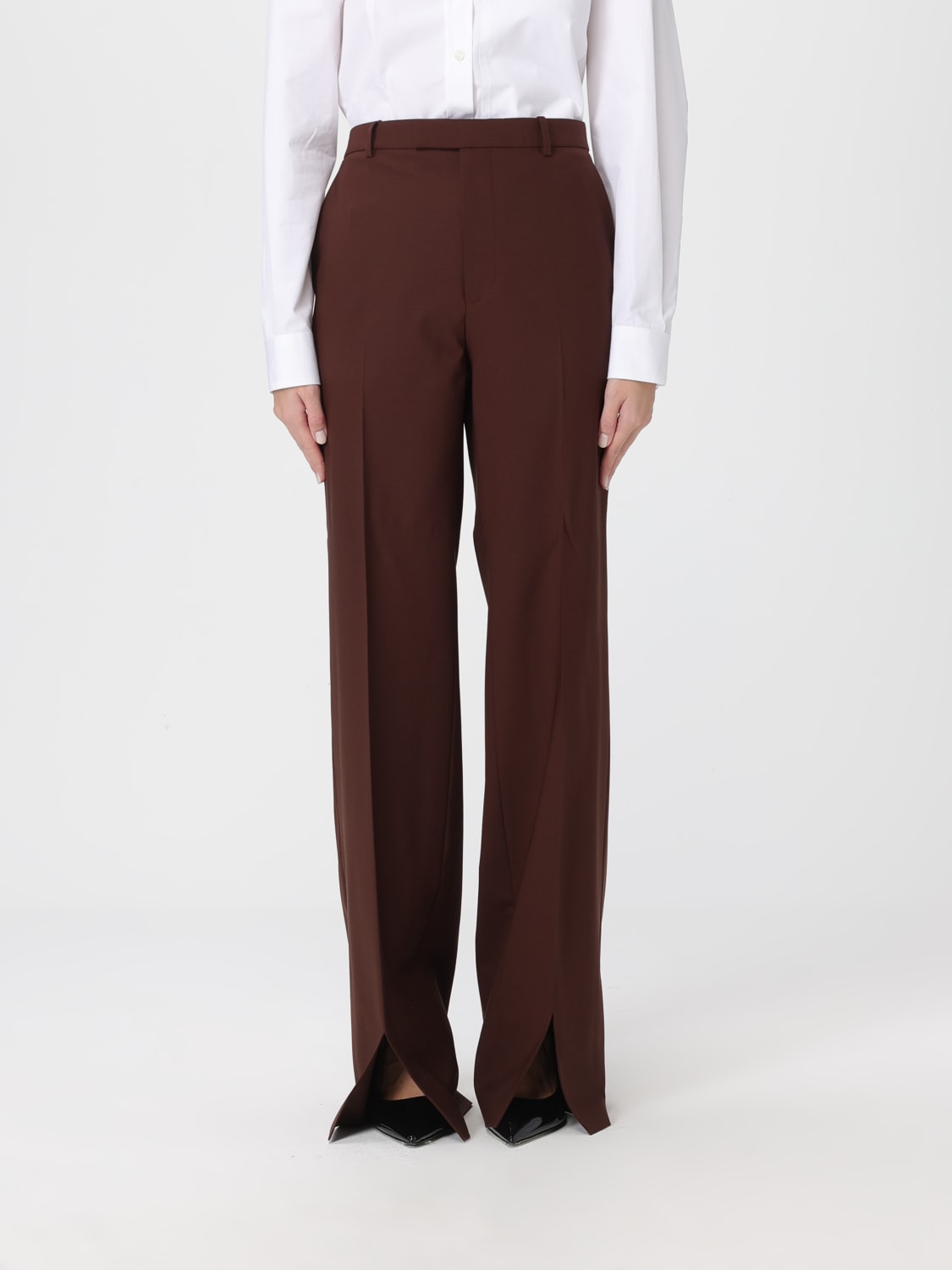 GUCCI PANTS: Pants woman Gucci, Brown - Img 1