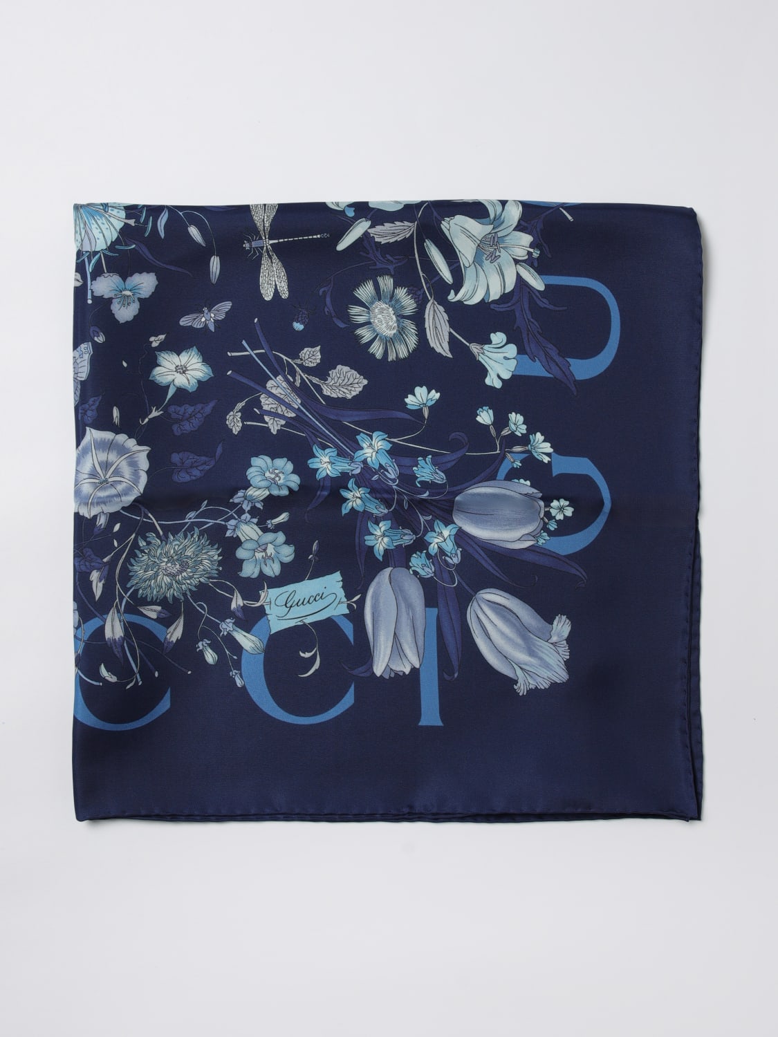 GUCCI NECK SCARF: Neck scarf woman Gucci, Blue - Img 1