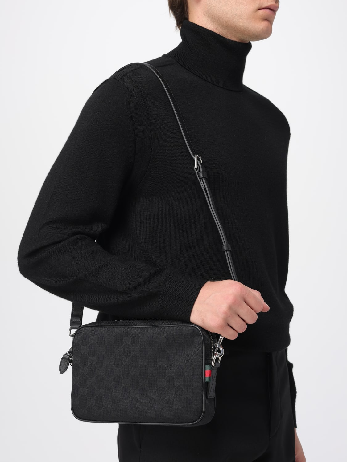 GUCCI SHOULDER BAG: Bags men Gucci, Black - Img 2