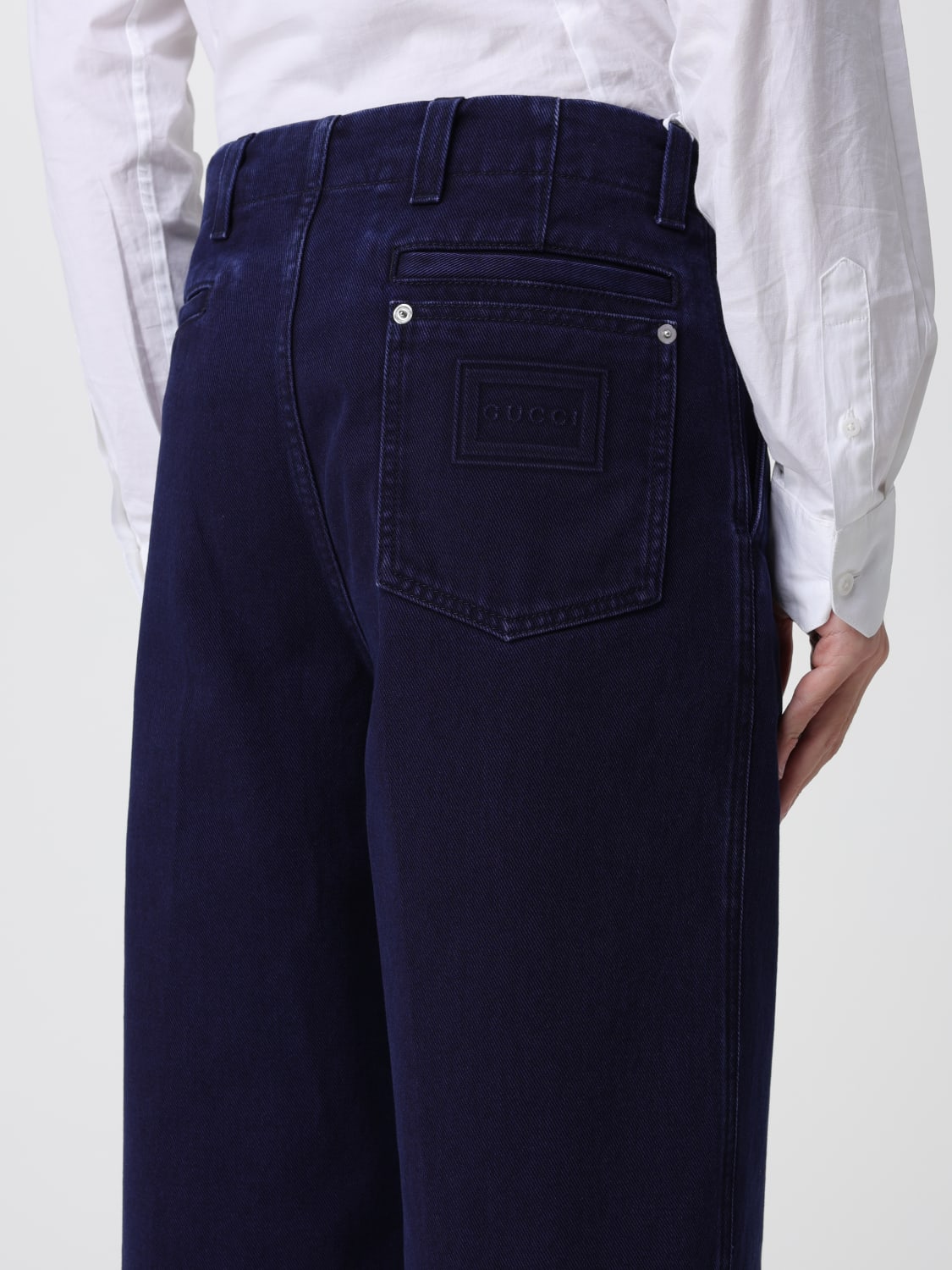 GUCCI PANTS: Pants men Gucci, Blue - Img 5