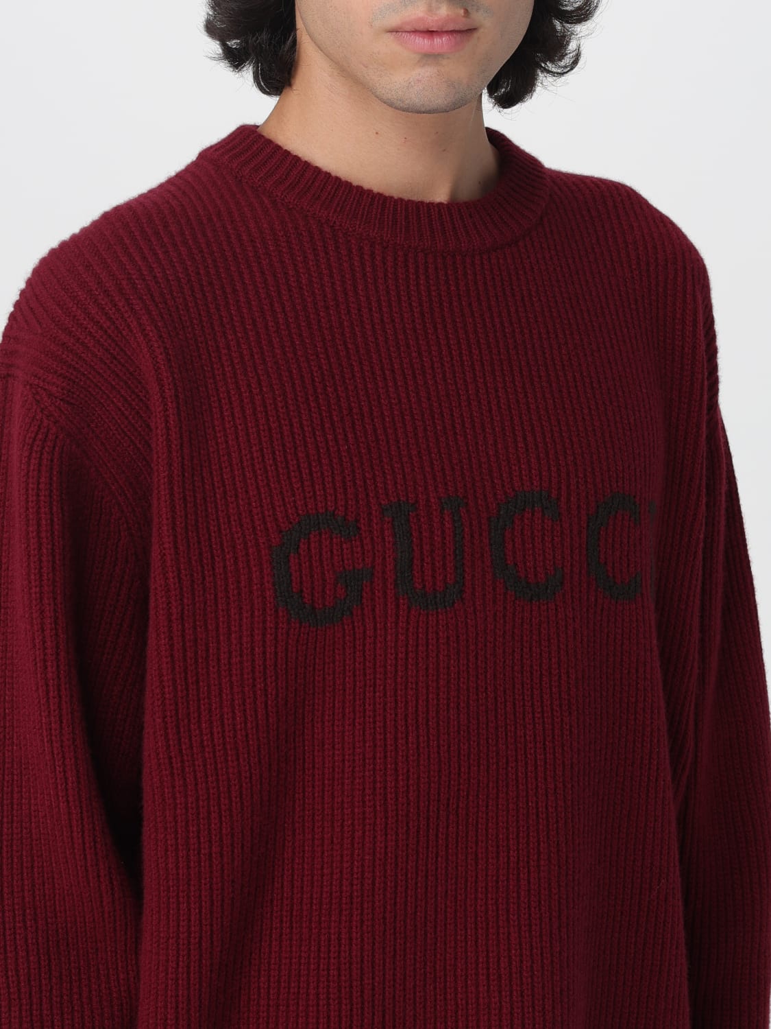 GUCCI SWEATER: Sweater men Gucci, Red - Img 5