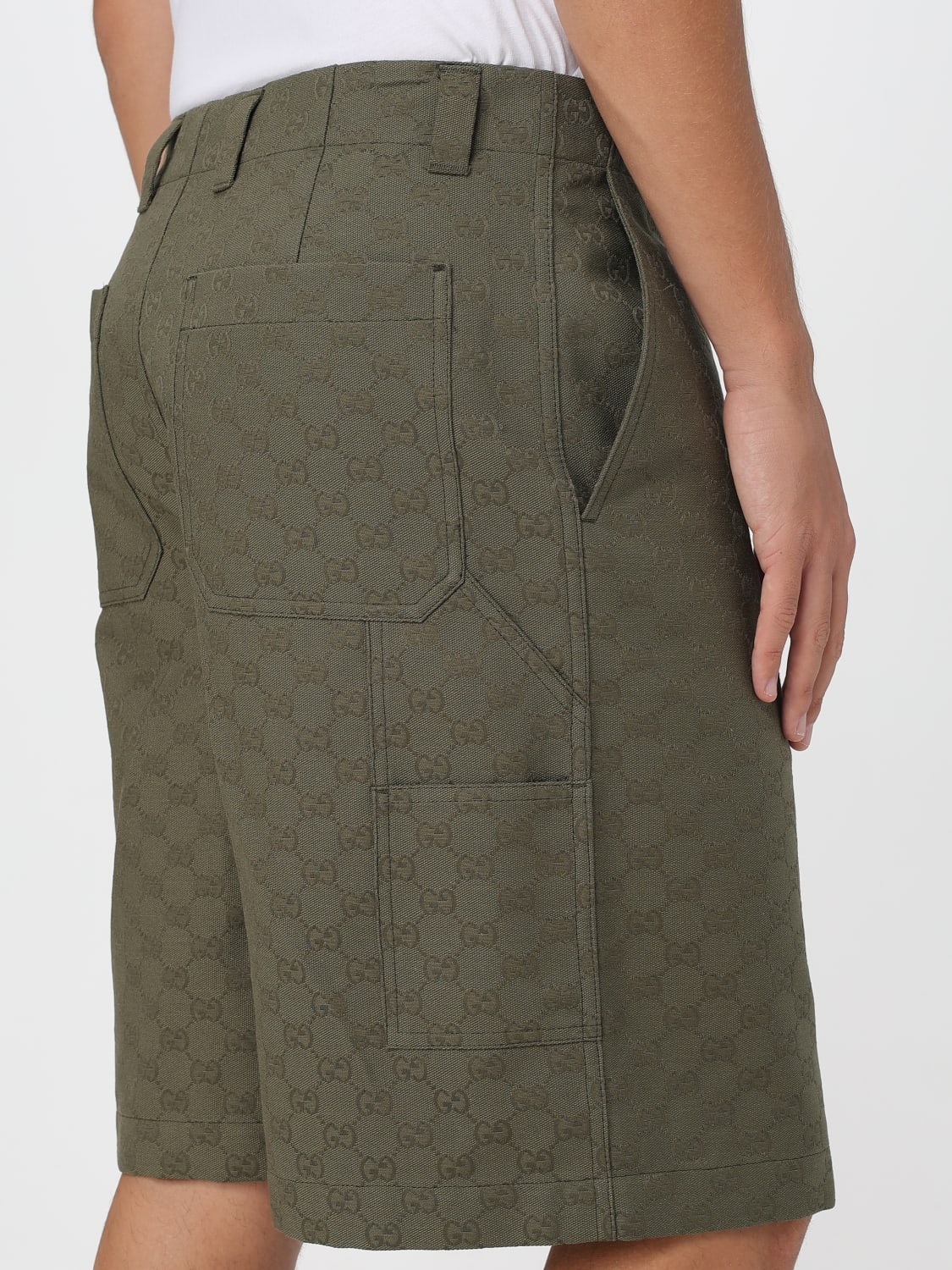 GUCCI SHORTS: Short men Gucci, Green - Img 5