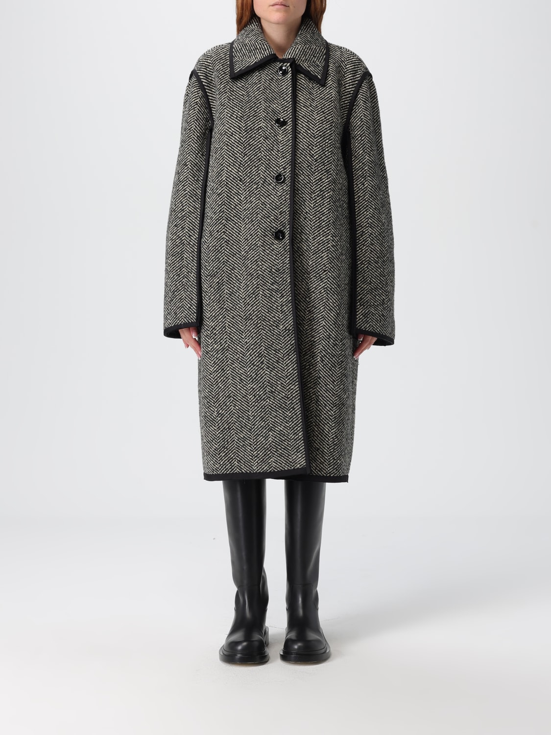 JIL SANDER COAT: Coat woman Jil Sander, Military - Img 1
