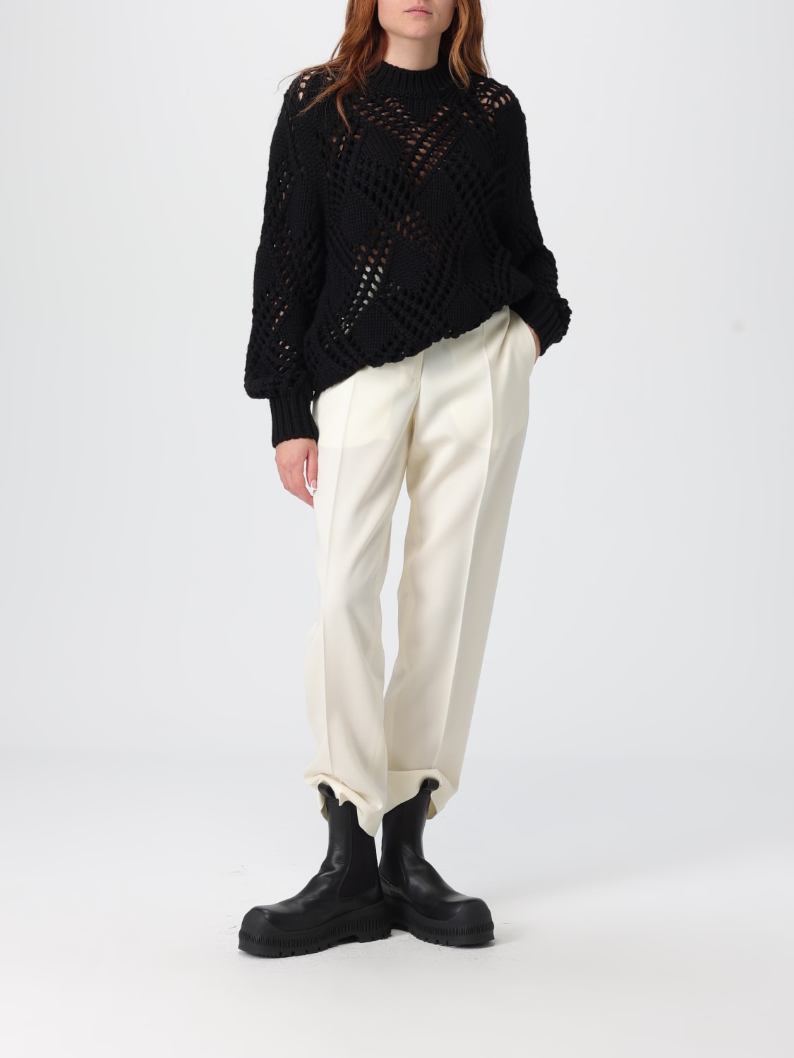 JIL SANDER PANTS: Pants woman Jil Sander, Ecru - Img 2