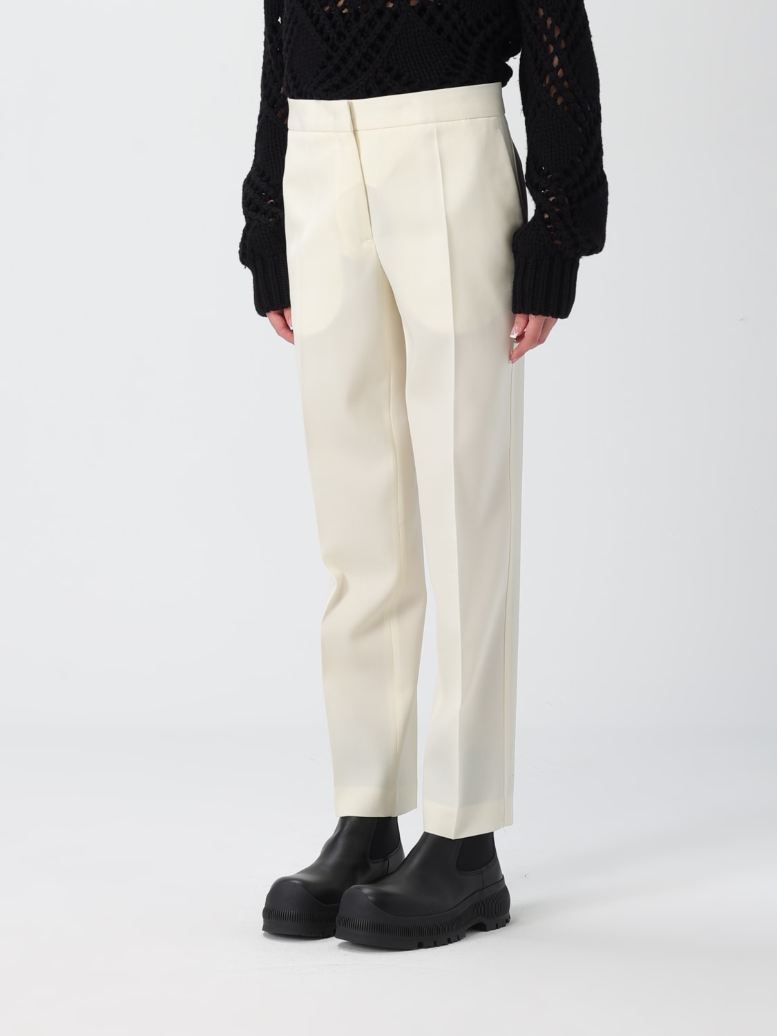JIL SANDER PANTS: Pants woman Jil Sander, Ecru - Img 4