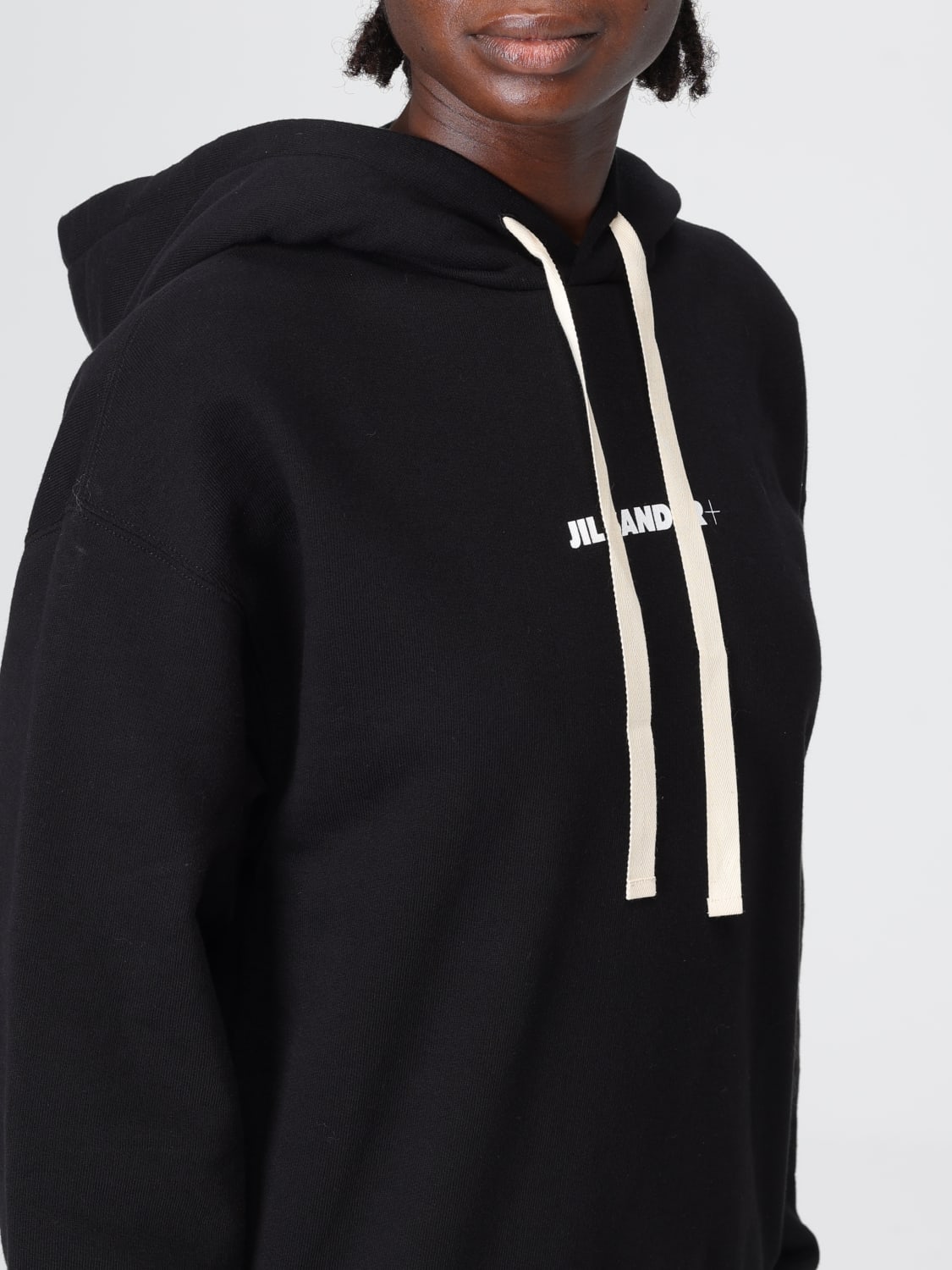 JIL SANDER FELPA: Felpa con cappuccio Jil Sander in cotone , Nero - Img 5