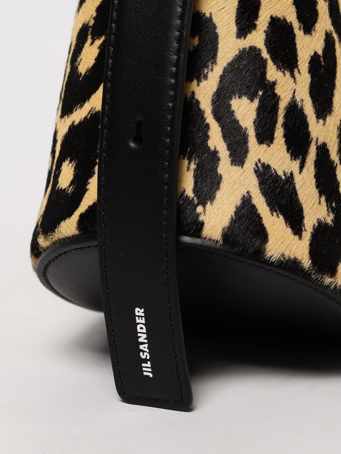 JIL SANDER BORSA A SPALLA: Borsa Eldorado Jil Sander in cavallino animalier e pelle , Fantasia - Img 4