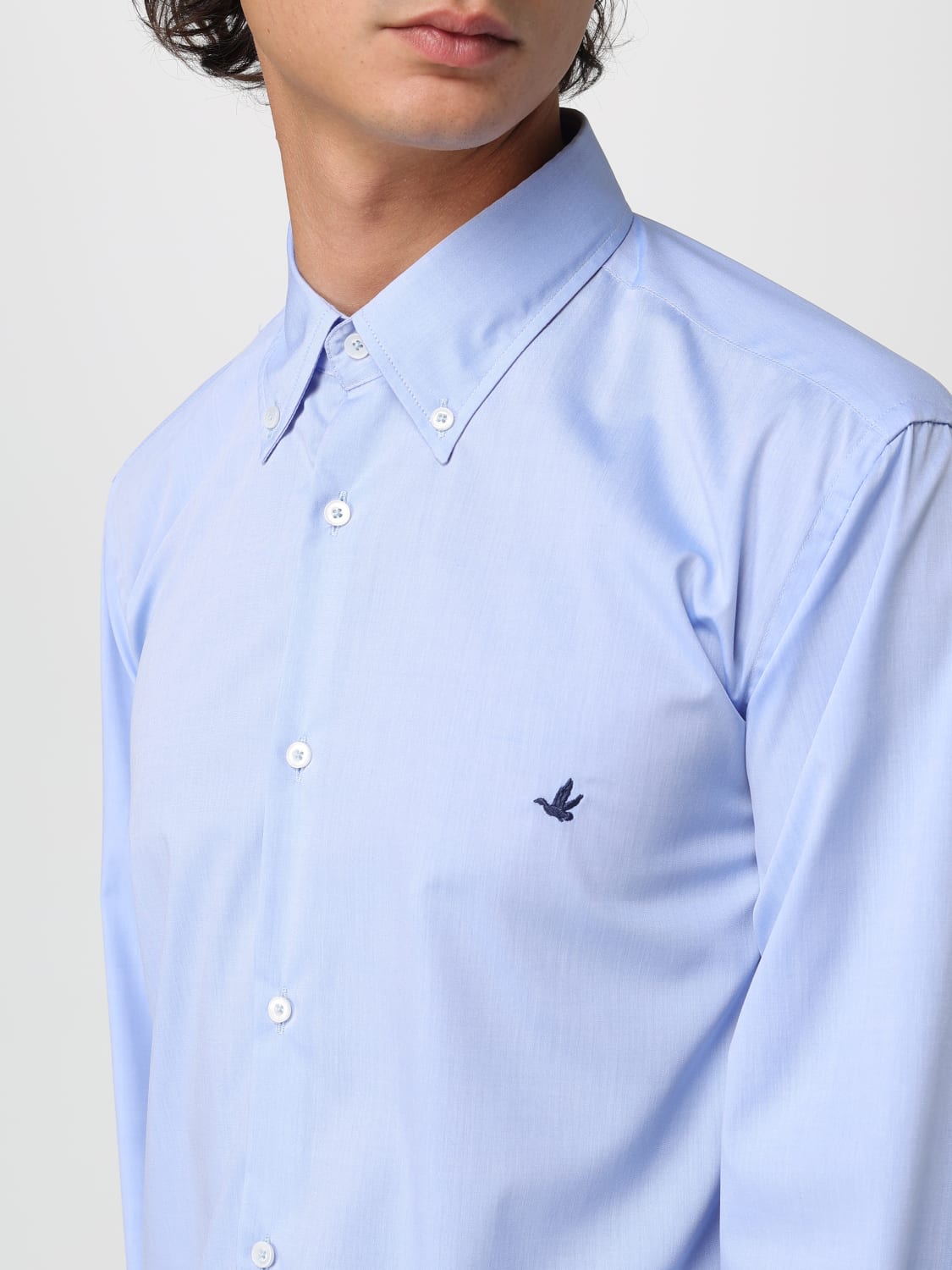 BROOKSFIELD CAMICIA: Camicia Brooksfield in popeline stretch , Celeste - Img 3