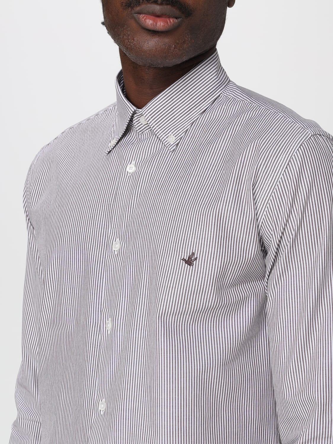 BROOKSFIELD 衬衫: 衬衫 男士 Brooksfield, 棕色 - Img 3