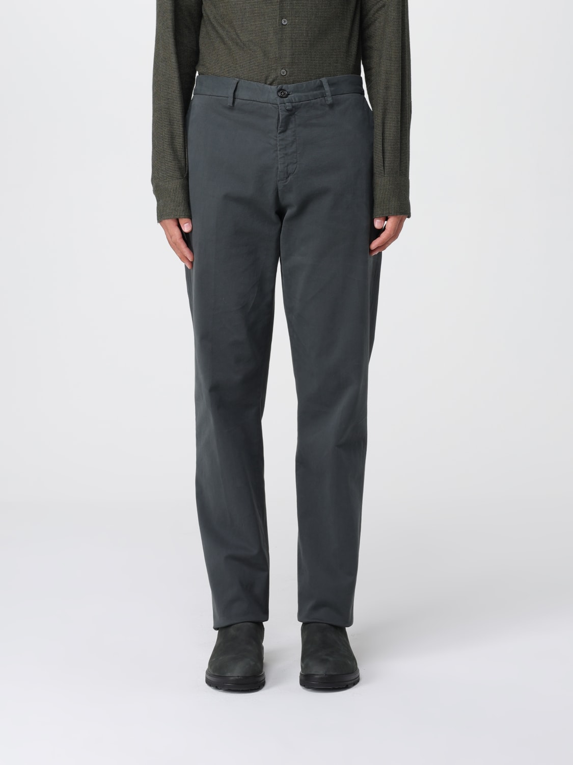 BROOKSFIELD PANTALONI: Pantalone chino Giorgio Armani in gabardine , Grigio - Img 1