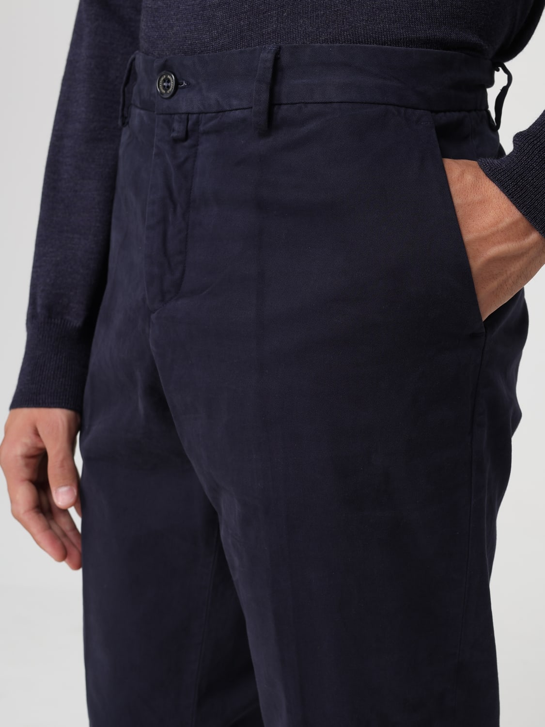 BROOKSFIELD PANTALONI: Pantalone chino Giorgio Armani in gabardine , Blue Navy - Img 3