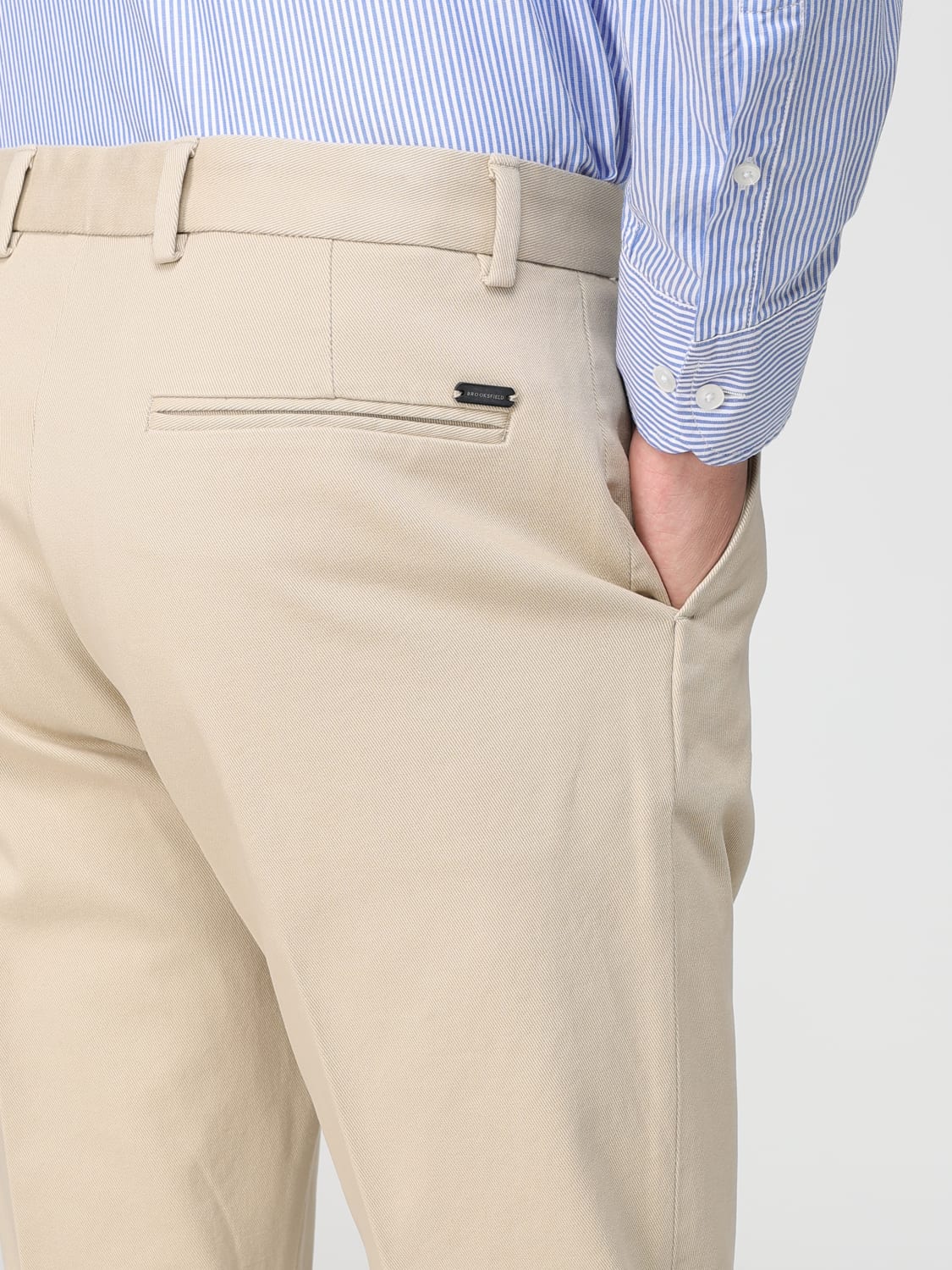BROOKSFIELD パンツ: パンツ メンズ Brooksfield, ナチュラル - Img 3