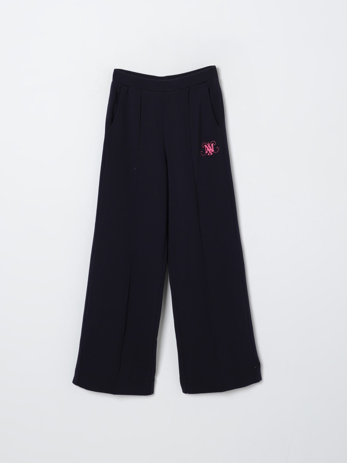 MAX&CO. KID PANTALONI: Pantalone jogging in cotone con logo Max&Co. Kid, Blue - Img 1