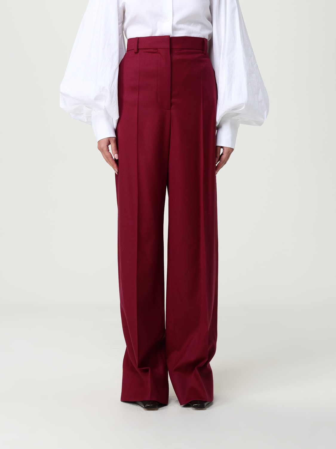 STELLA MCCARTNEY PANTALONI: Pantalone classico Stella McCartney in flanella , Bordeaux - Img 1