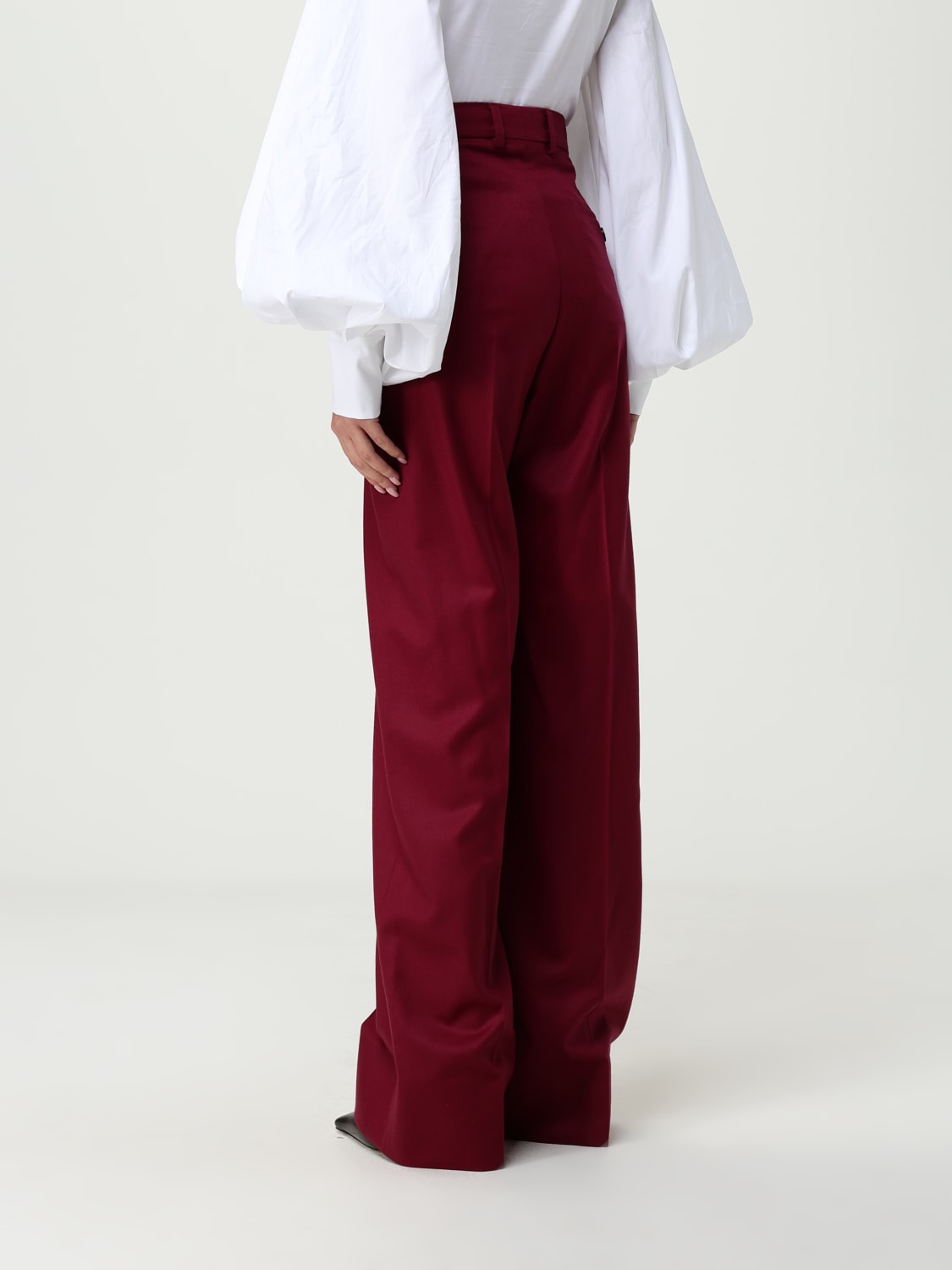 STELLA MCCARTNEY PANTALONI: Pantalone classico Stella McCartney in flanella , Bordeaux - Img 3
