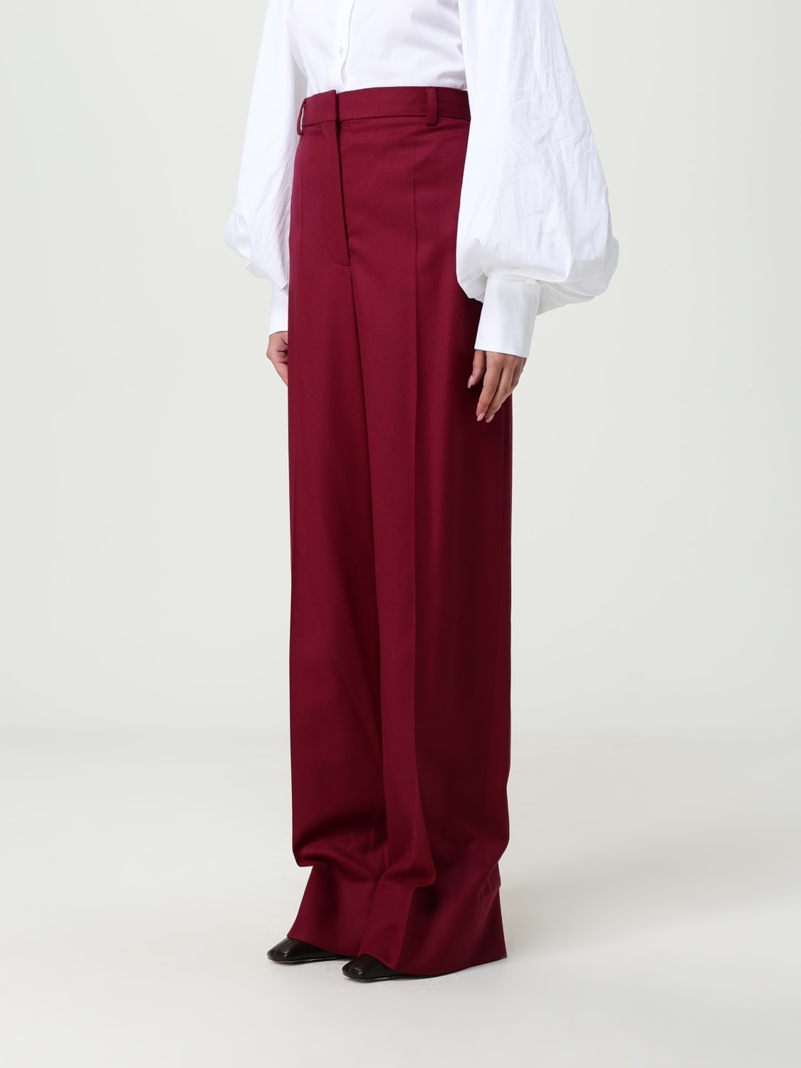 STELLA MCCARTNEY PANTALONI: Pantalone classico Stella McCartney in flanella , Bordeaux - Img 4