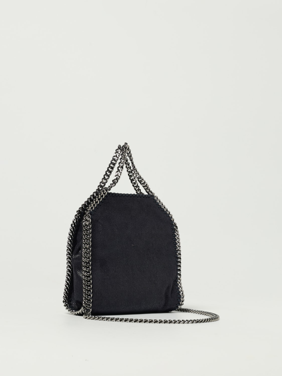 STELLA MCCARTNEY BORSA MINI: Borsa Falabella Micro Stella McCartney in camoscio sintetico cracklè, Blue - Img 3