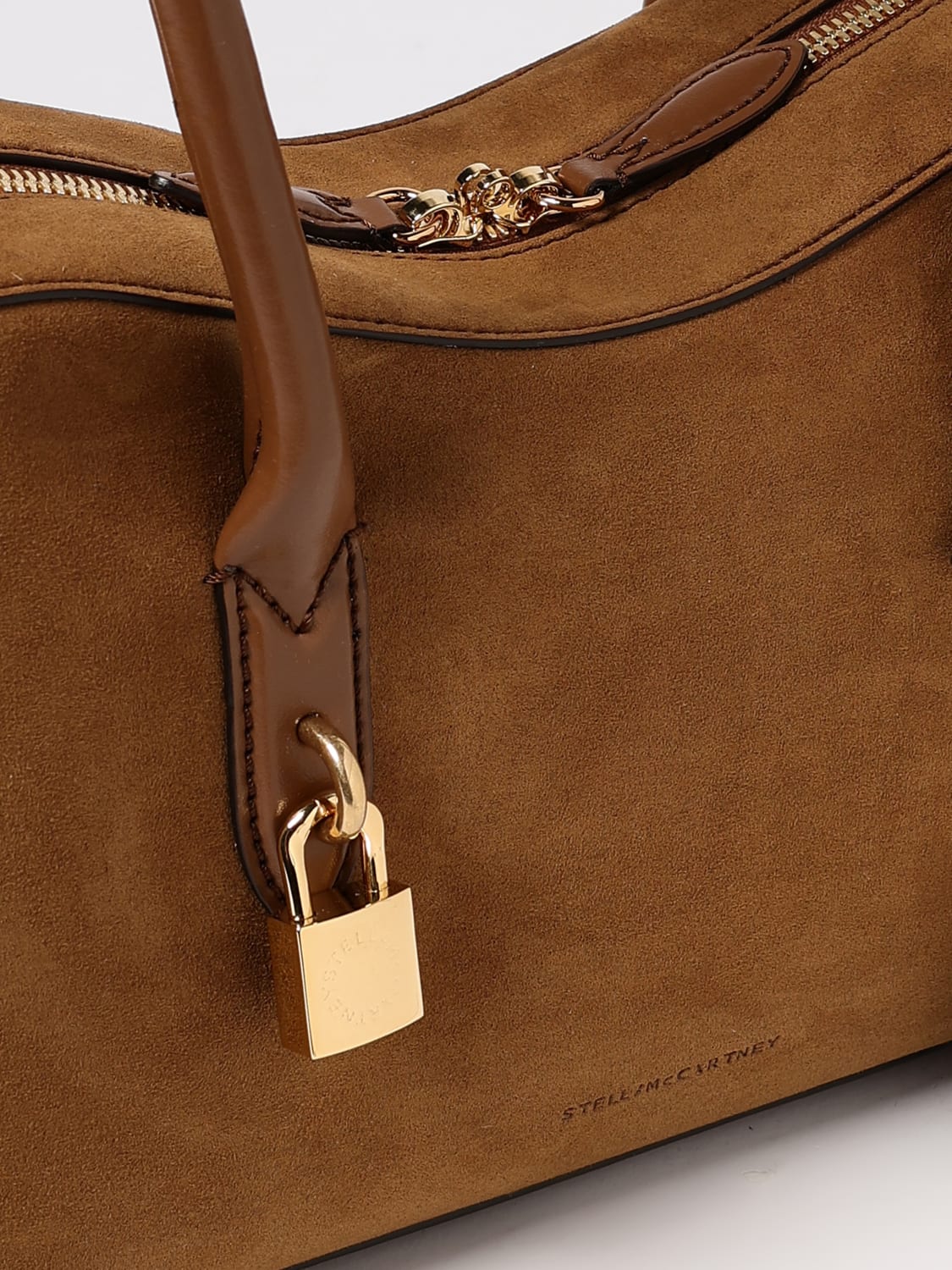 STELLA MCCARTNEY BORSA A SPALLA: Borsa Ryder Stella McCartney in camoscio sintetico , Cuoio - Img 4