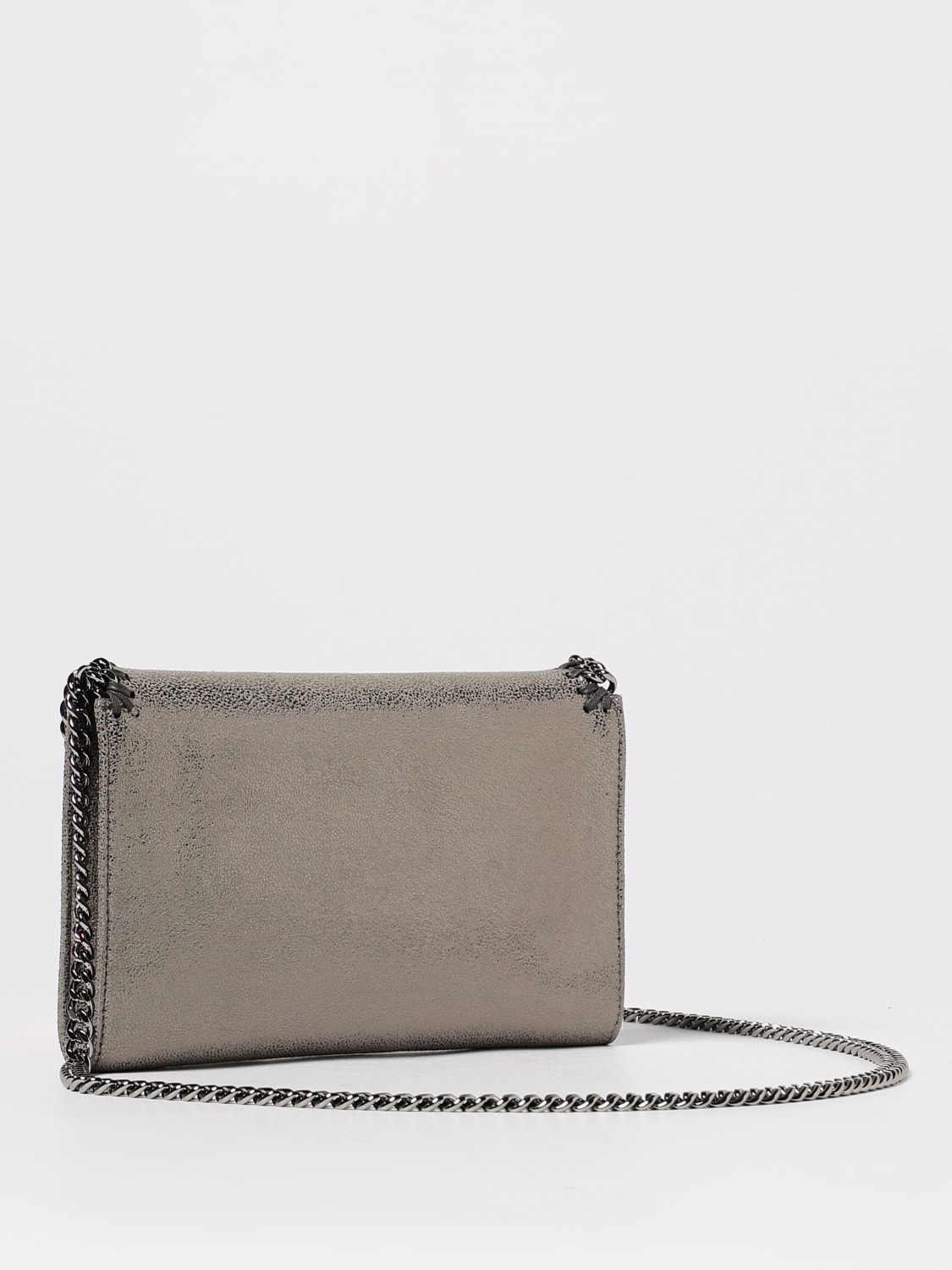 STELLA MCCARTNEY BORSA MINI: Borsa Mini Falabella Stella McCartney in pelle sintetica cracklè , Grigio - Img 2