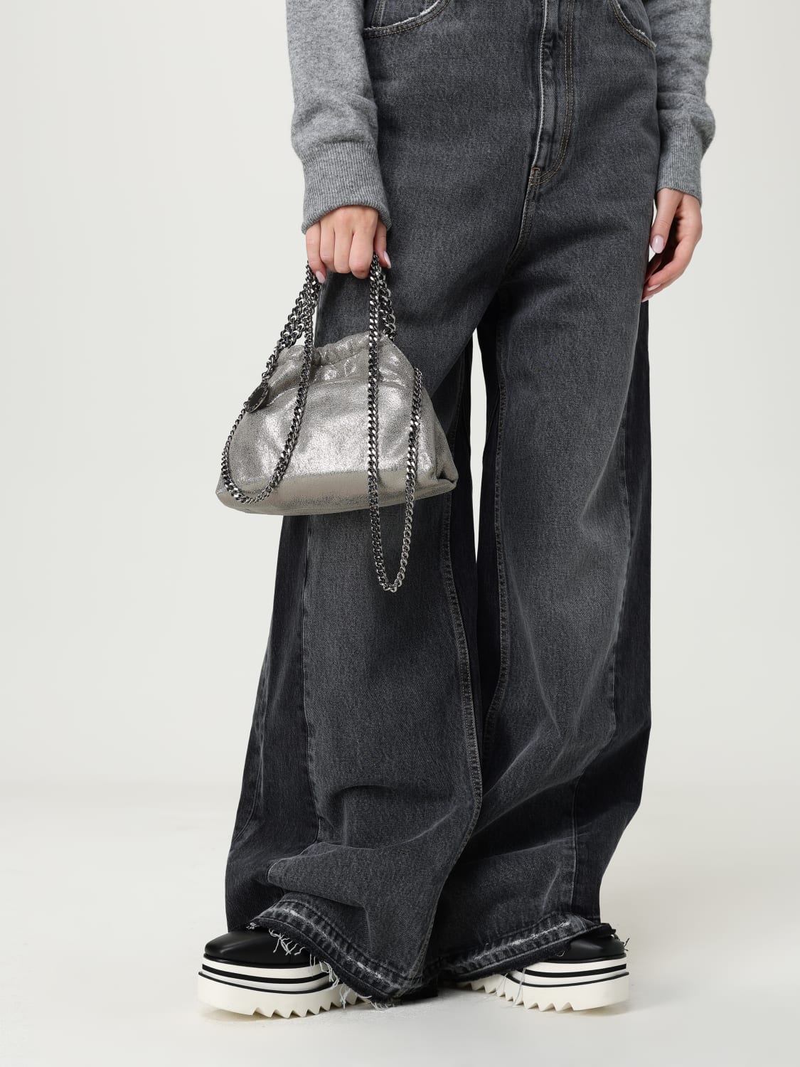 STELLA MCCARTNEY MINI BAG: Shoulder bag woman Stella McCartney, Grey - Img 2