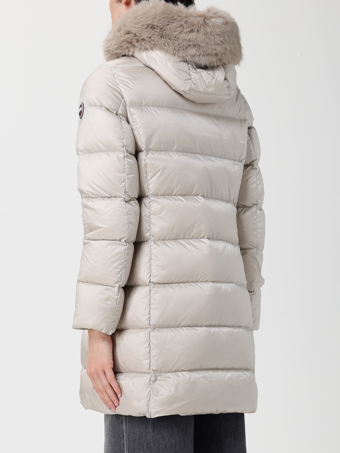 COLMAR GIACCA: Piumino lungo con cappuccio e pelliccia sintetica Colmar, Corda - Img 2