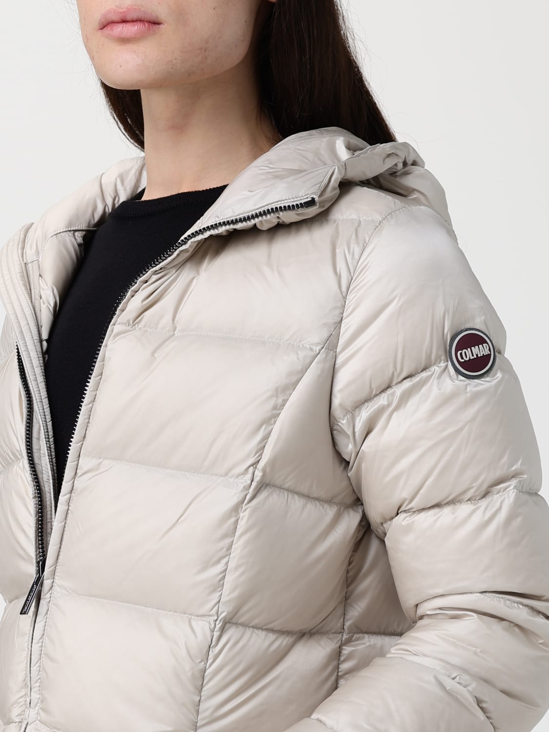 COLMAR GIACCA: Piumino lungo con cappuccio e pelliccia sintetica Colmar, Corda - Img 4