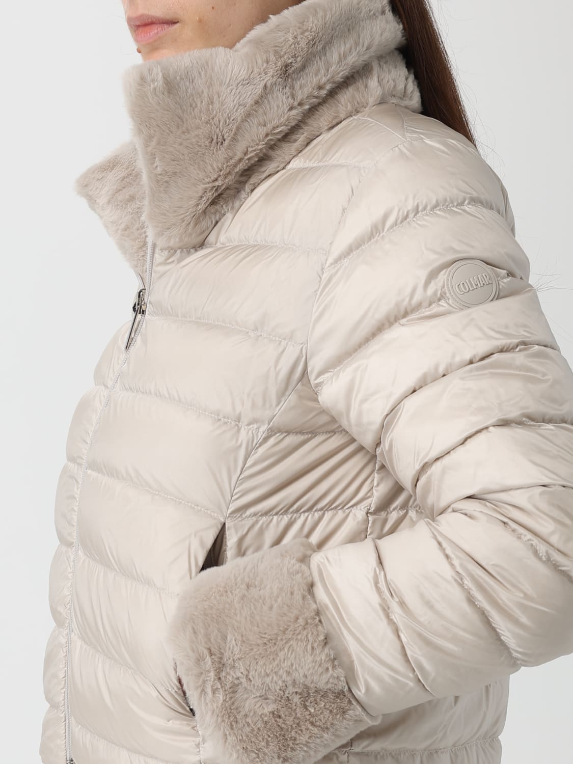 COLMAR PELLICCIA: Pelliccia Exuberance reversibile Colmar in nylon e pelliccia sintetica , Corda - Img 4