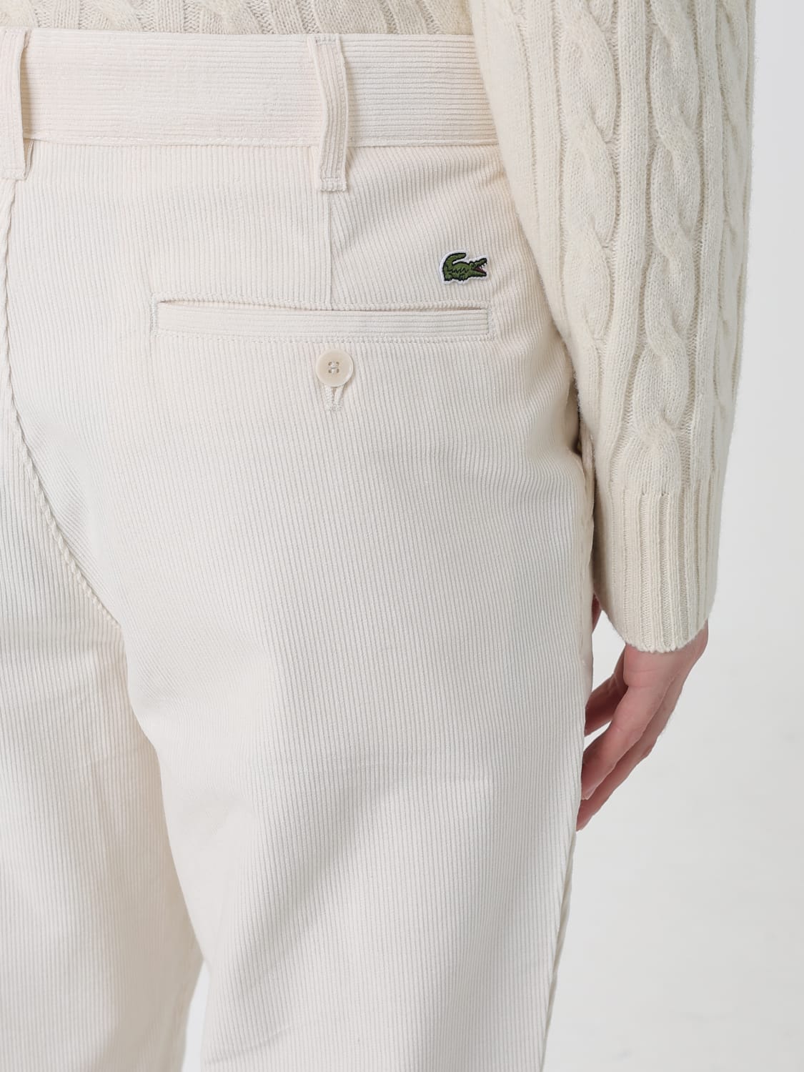 LACOSTE PANTS: Pants men Lacoste, Yellow Cream - Img 3