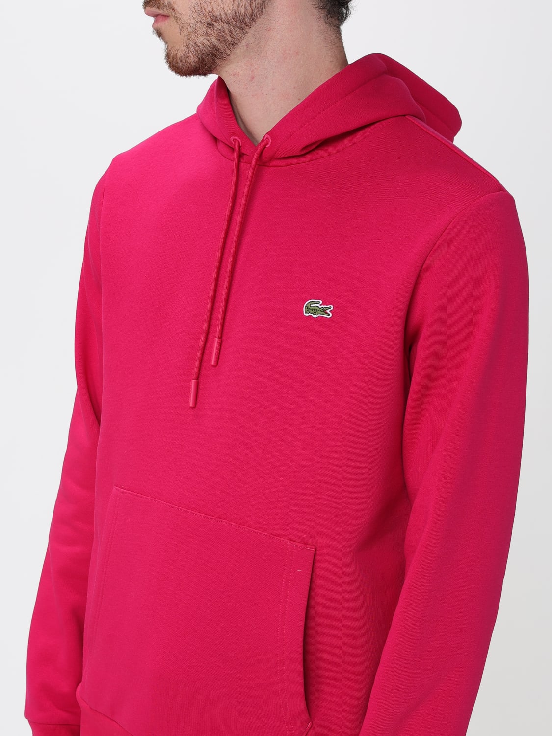 LACOSTE SWEATSHIRT: Sweatshirt men Lacoste, Cherry - Img 3