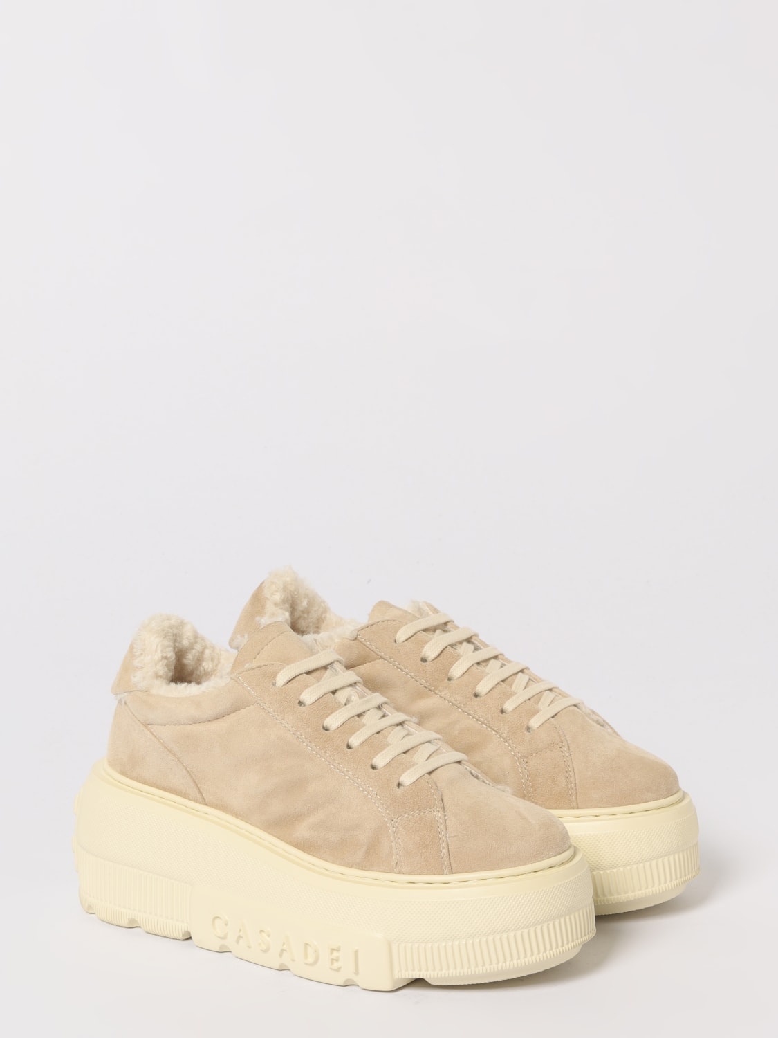 CASADEI BASKETS: Baskets femme Casadei, Beige - Img 2