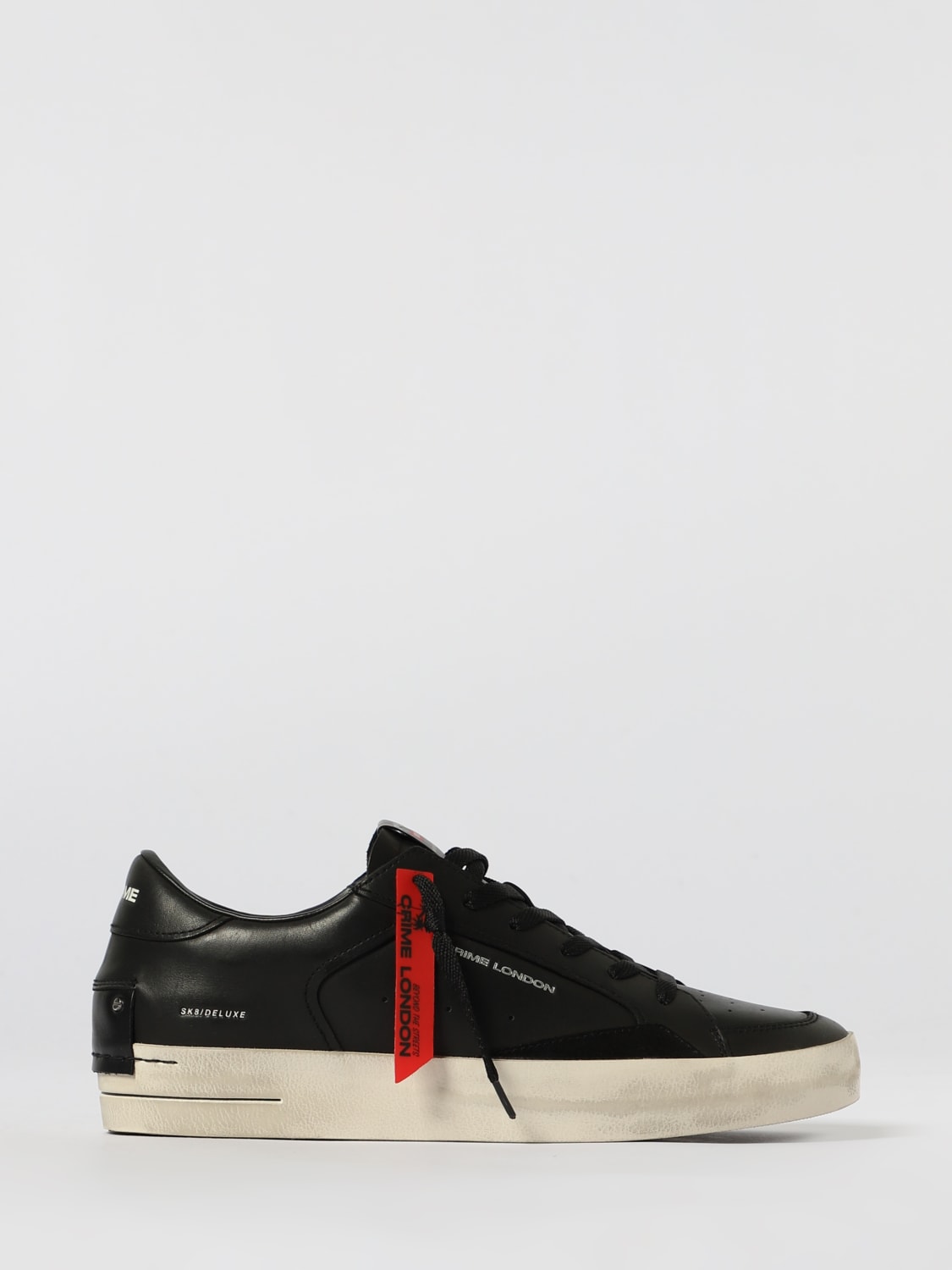 CRIME LONDON SNEAKERS: Sneakers Sk8 Deluxe Crime London in pelle , Nero - Img 1