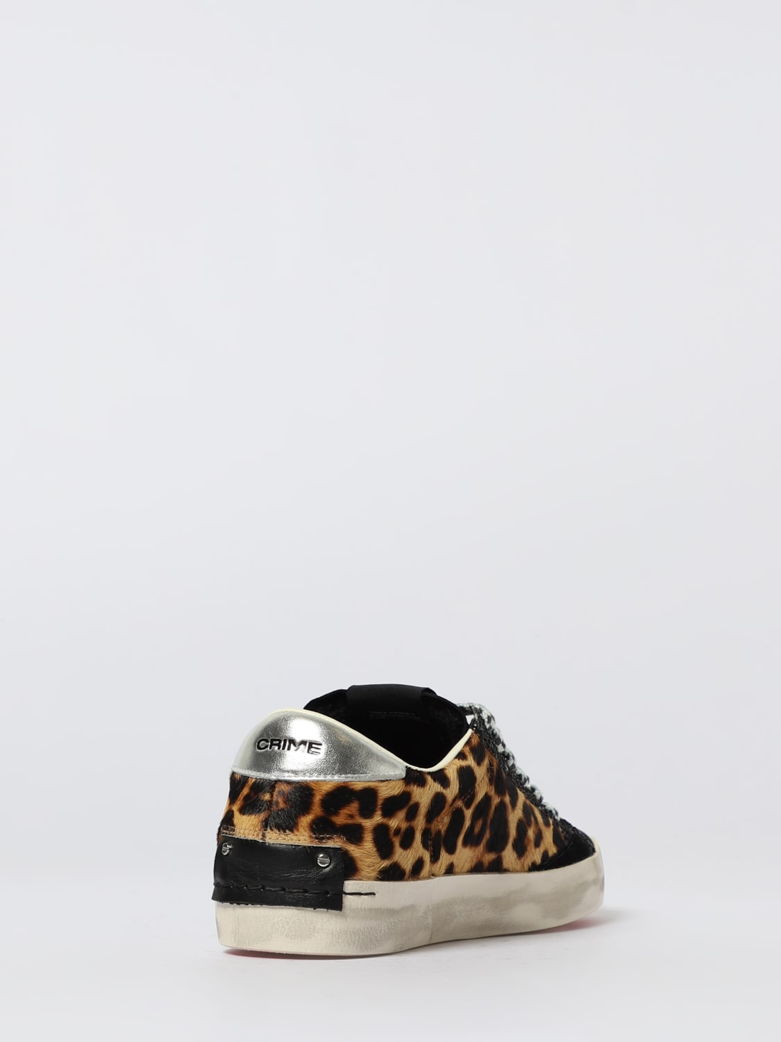 CRIME LONDON SNEAKERS: Sneakers Distressed Wild Step Crime London in cavallino animalier , Nero - Img 3