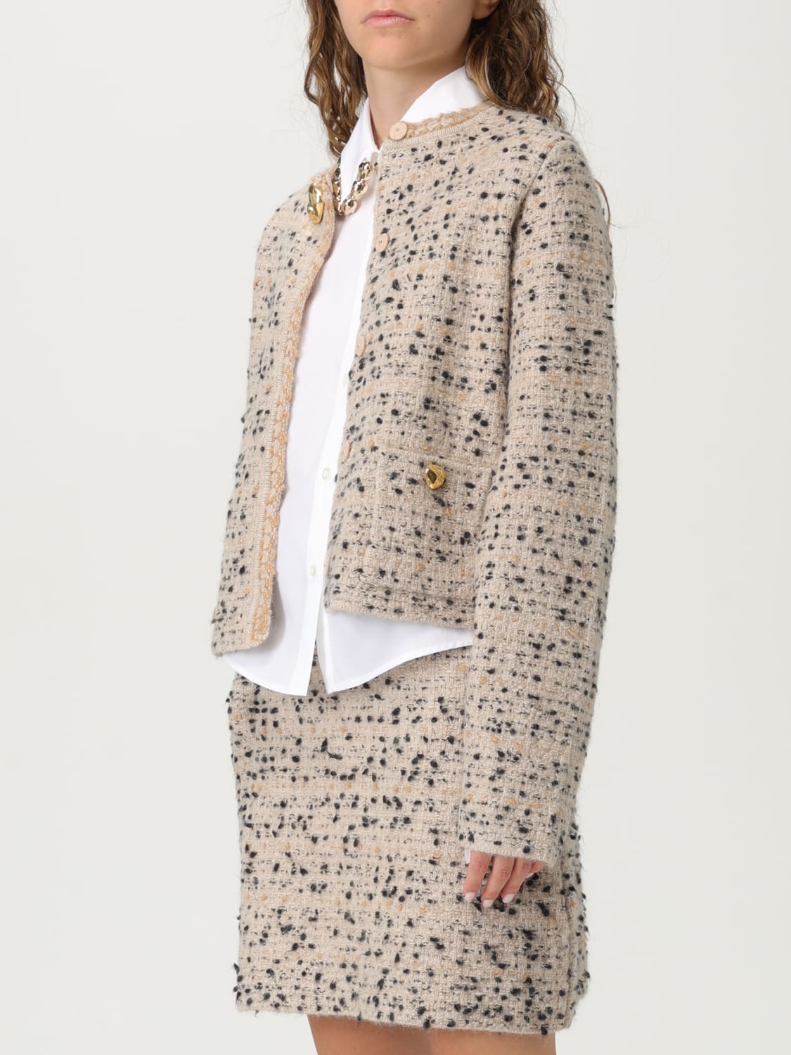 FABIANA FILIPPI JACKET: Blazer woman Fabiana Filippi, Beige - Img 4