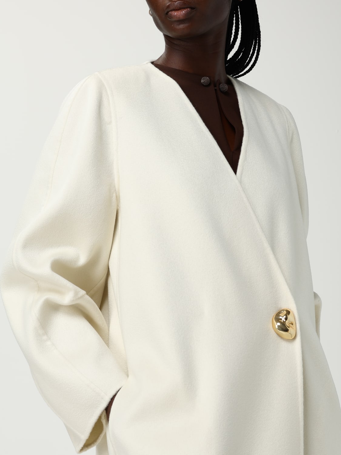 FABIANA FILIPPI 大衣: 大衣 女士 Fabiana Filippi, 白色 - Img 5