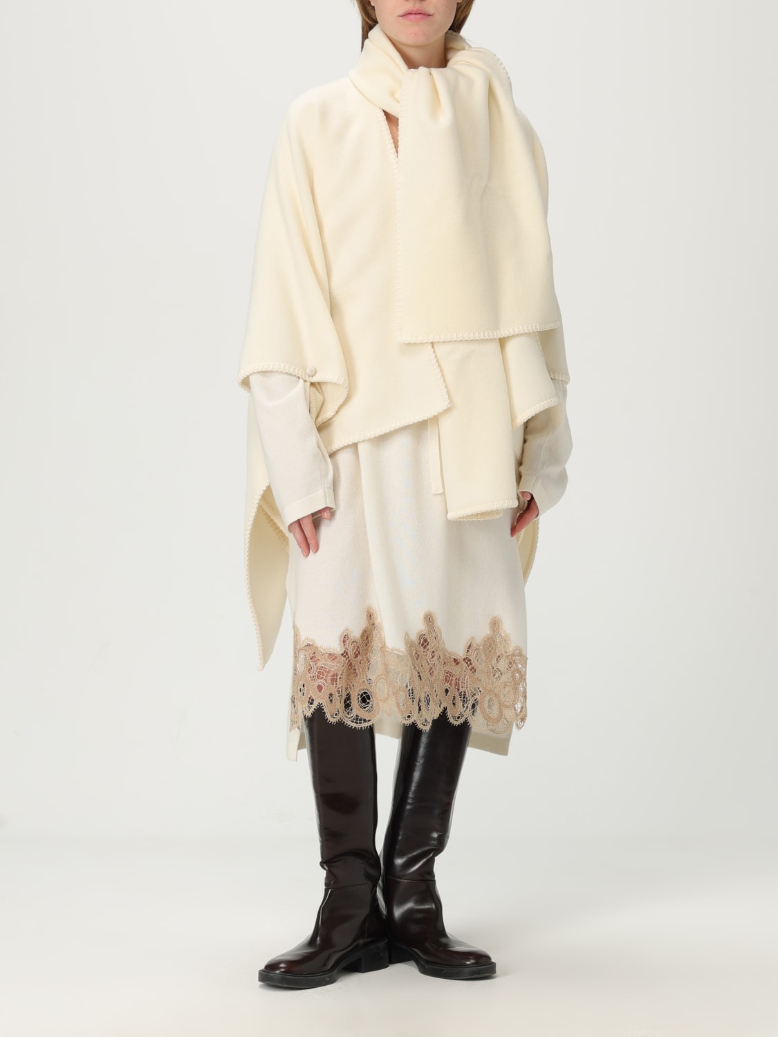 FABIANA FILIPPI: Cape woman - Butter | Fabiana Filippi scarf