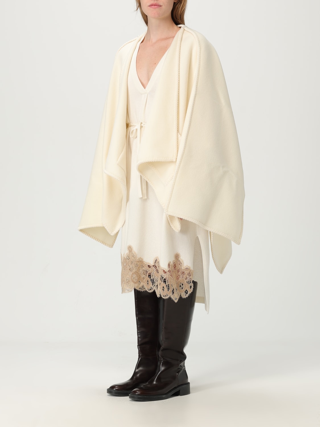 FABIANA FILIPPI: Cape woman - Butter | Fabiana Filippi scarf