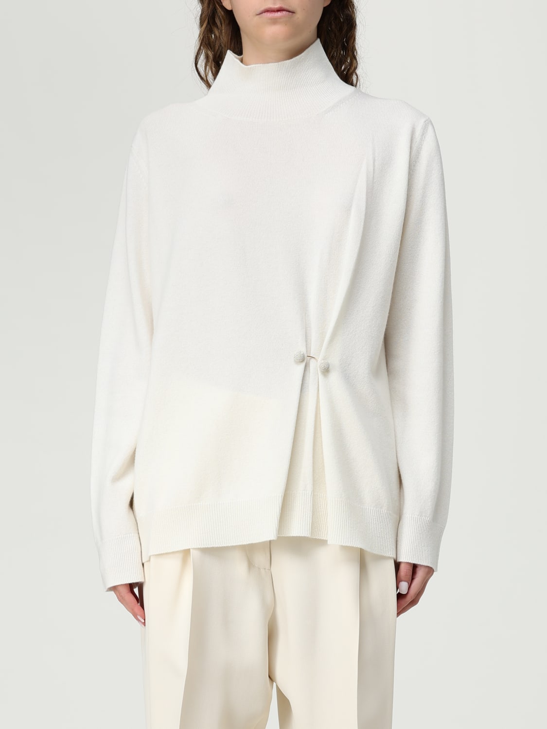 FABIANA FILIPPI 毛衣: 毛衣 女士 Fabiana Filippi, 亚麻色 - Img 1