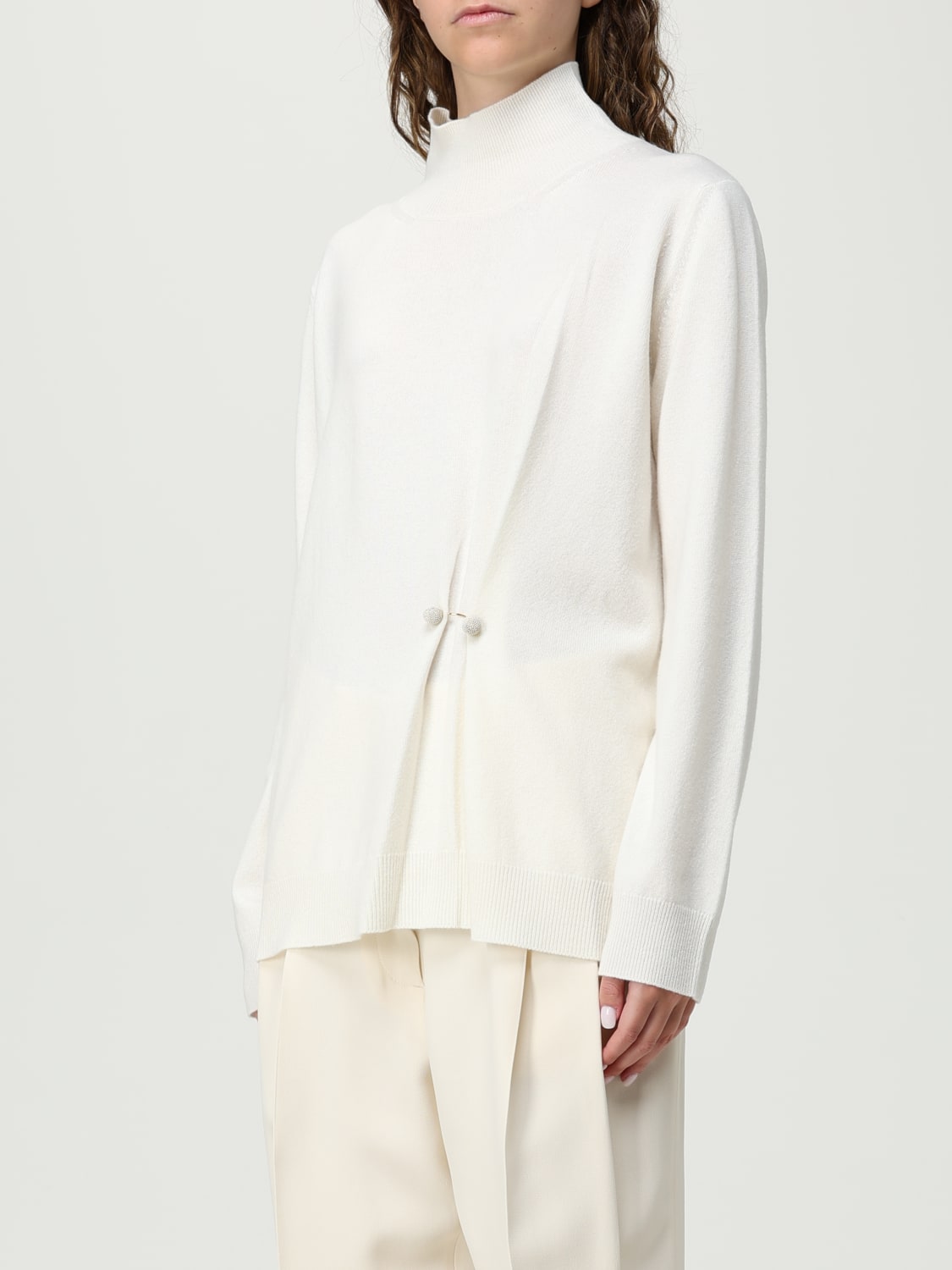 FABIANA FILIPPI 毛衣: 毛衣 女士 Fabiana Filippi, 亚麻色 - Img 4