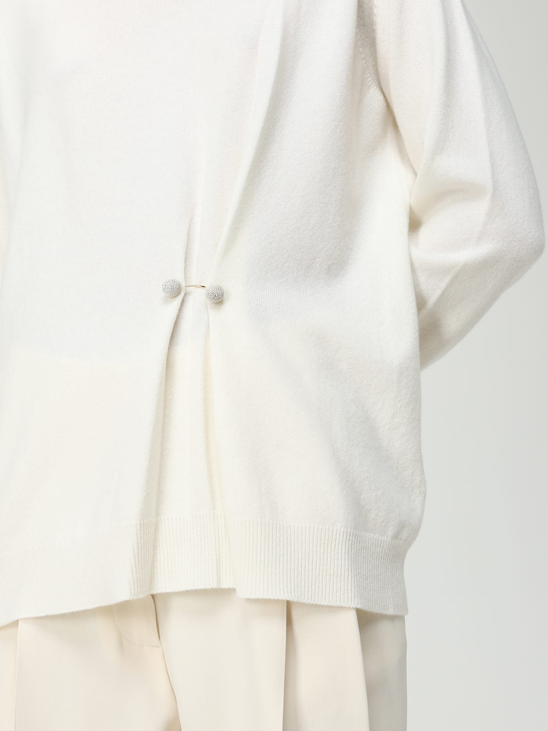 FABIANA FILIPPI 毛衣: 毛衣 女士 Fabiana Filippi, 亚麻色 - Img 5