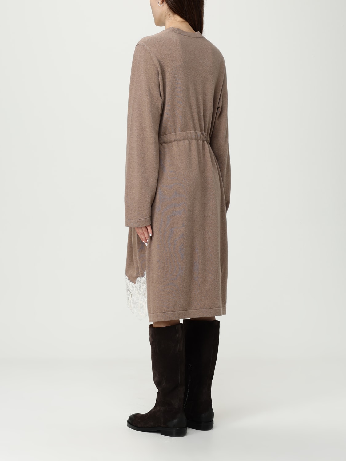 FABIANA FILIPPI ABITO: Abito in maglia Fabiana Filippi in lana e seta , Cammello - Img 2