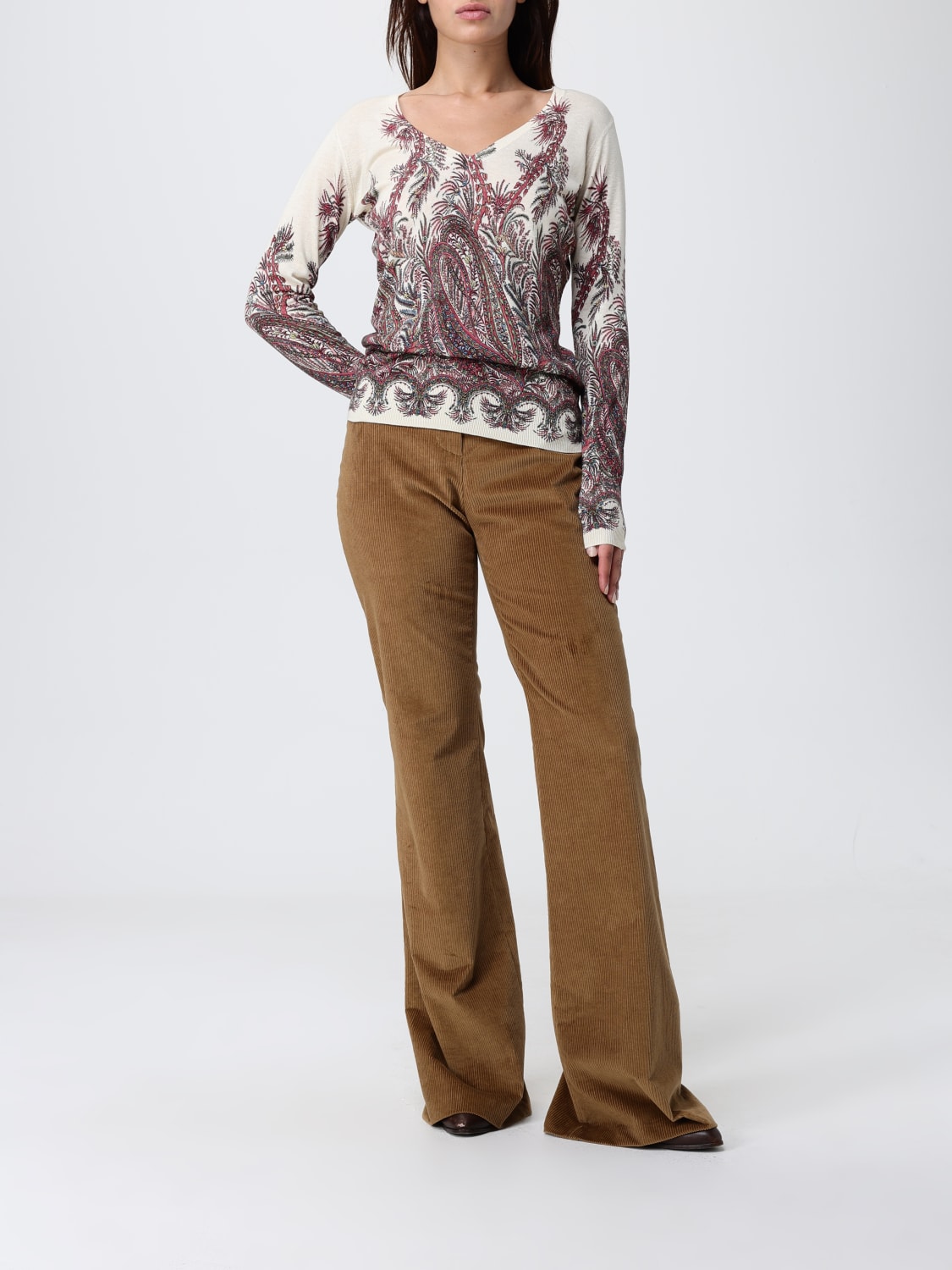 ETRO SWEATER: Sweater woman Etro, Burgundy - Img 2