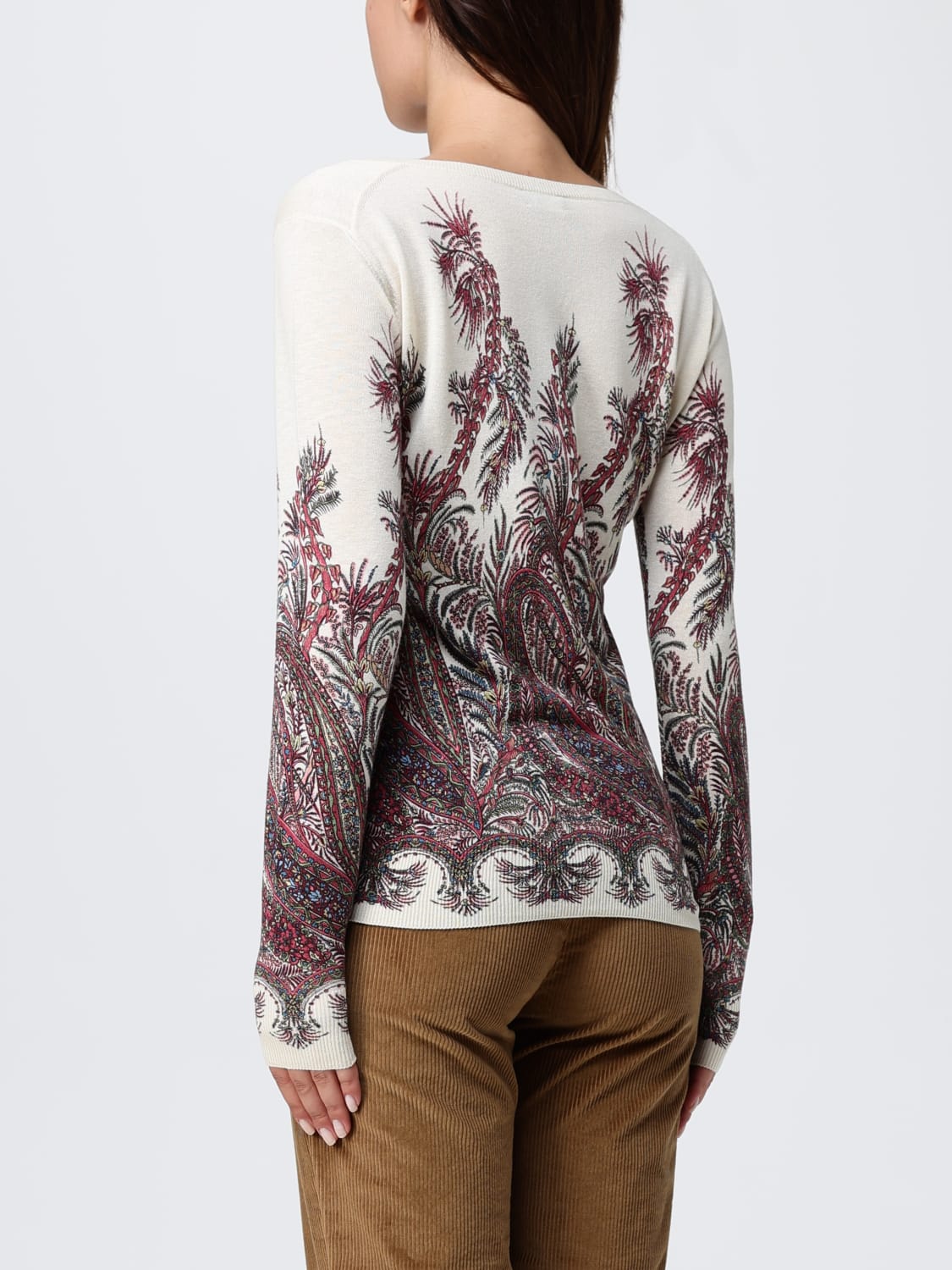 ETRO SWEATER: Sweater woman Etro, Burgundy - Img 3