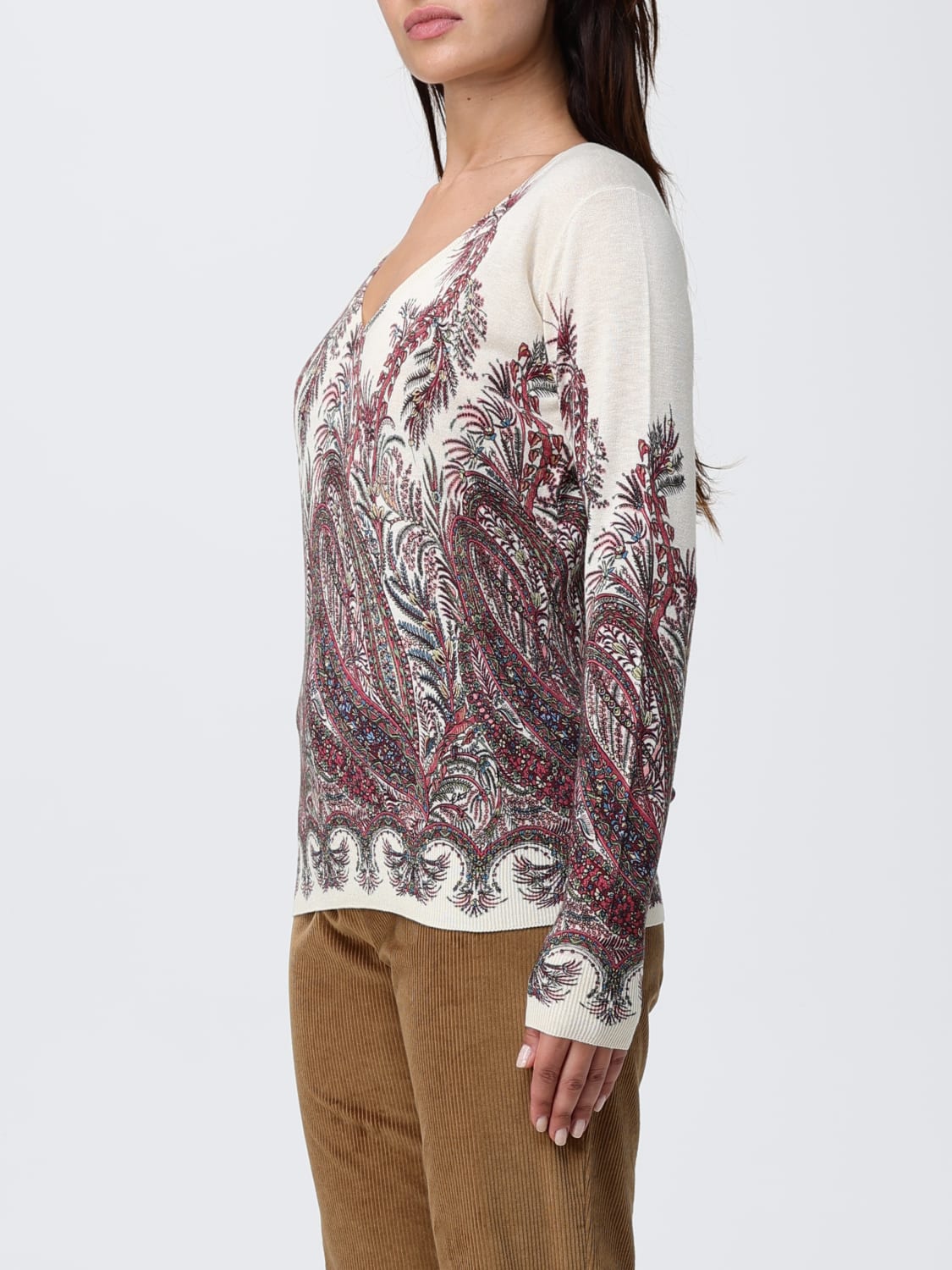 ETRO SWEATER: Sweater woman Etro, Burgundy - Img 4