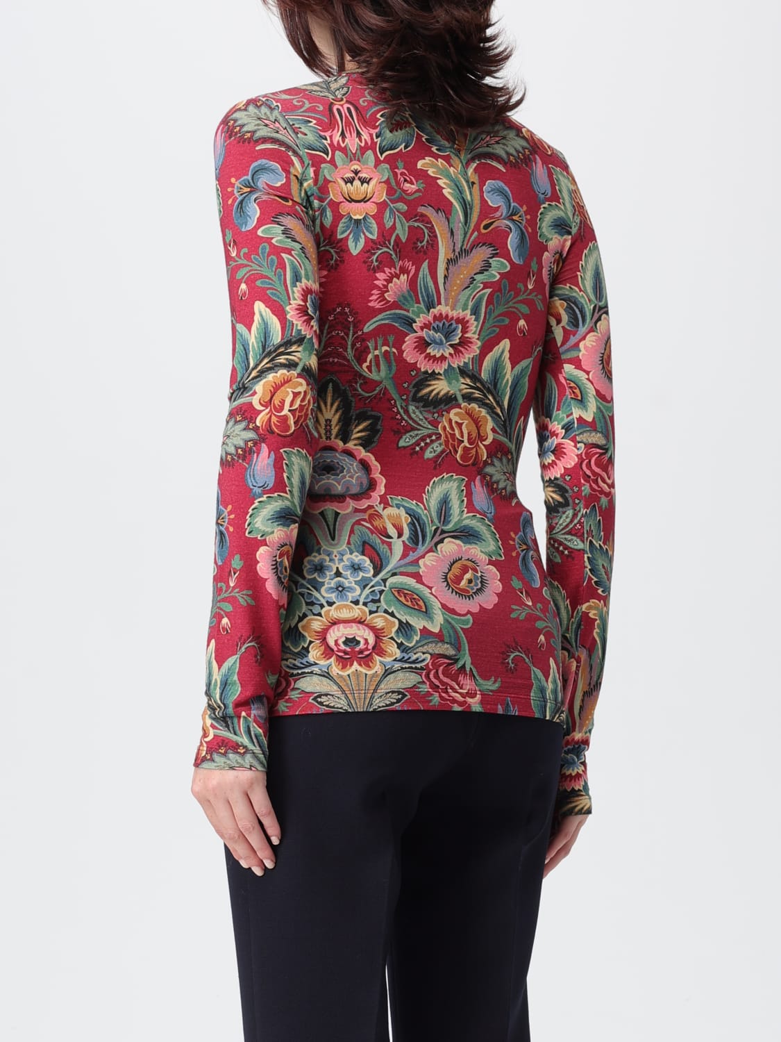 ETRO 毛衣: 毛衣 女士 Etro, 酒红 - Img 3