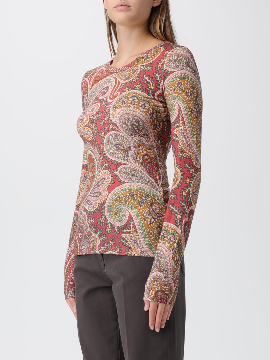 ETRO MAGLIA: Maglia di lana paisley Etro, Rosa - Img 4
